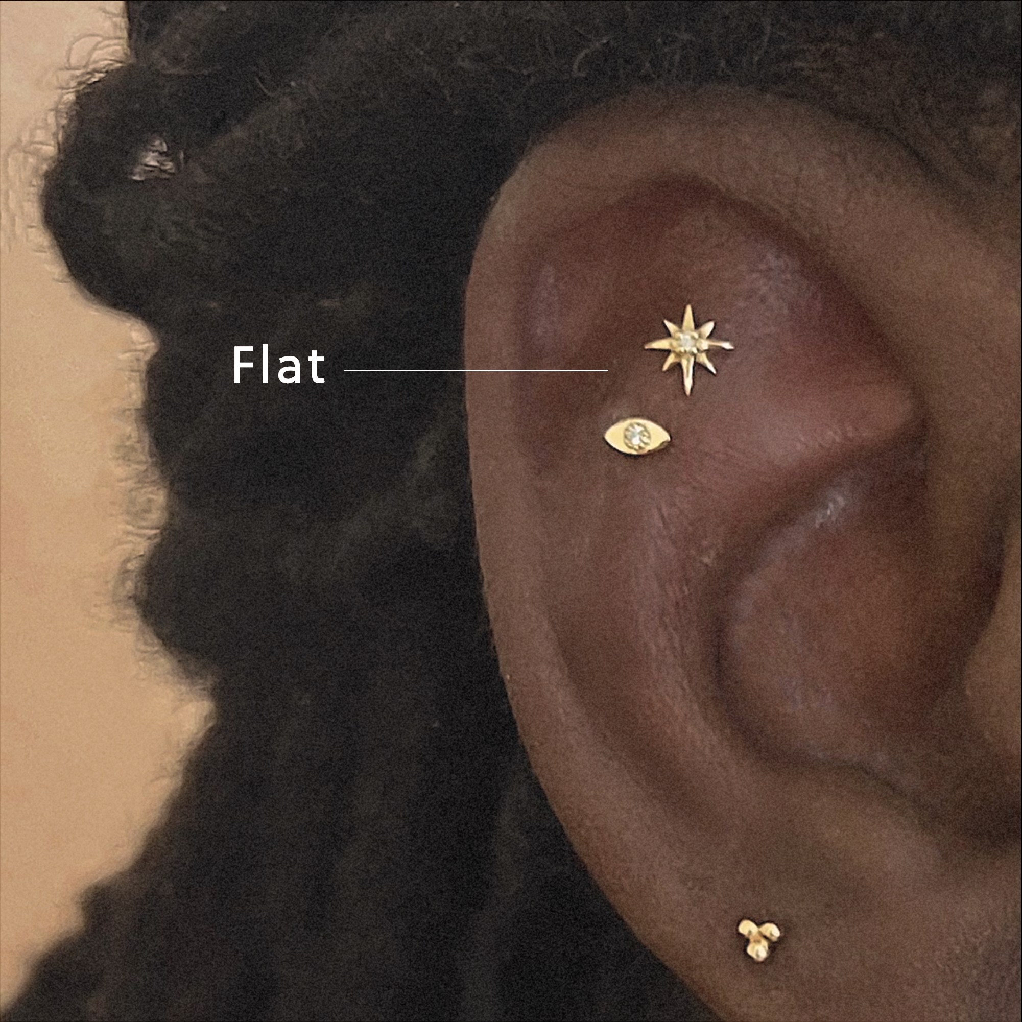 Earrings for 2025 flat piercing