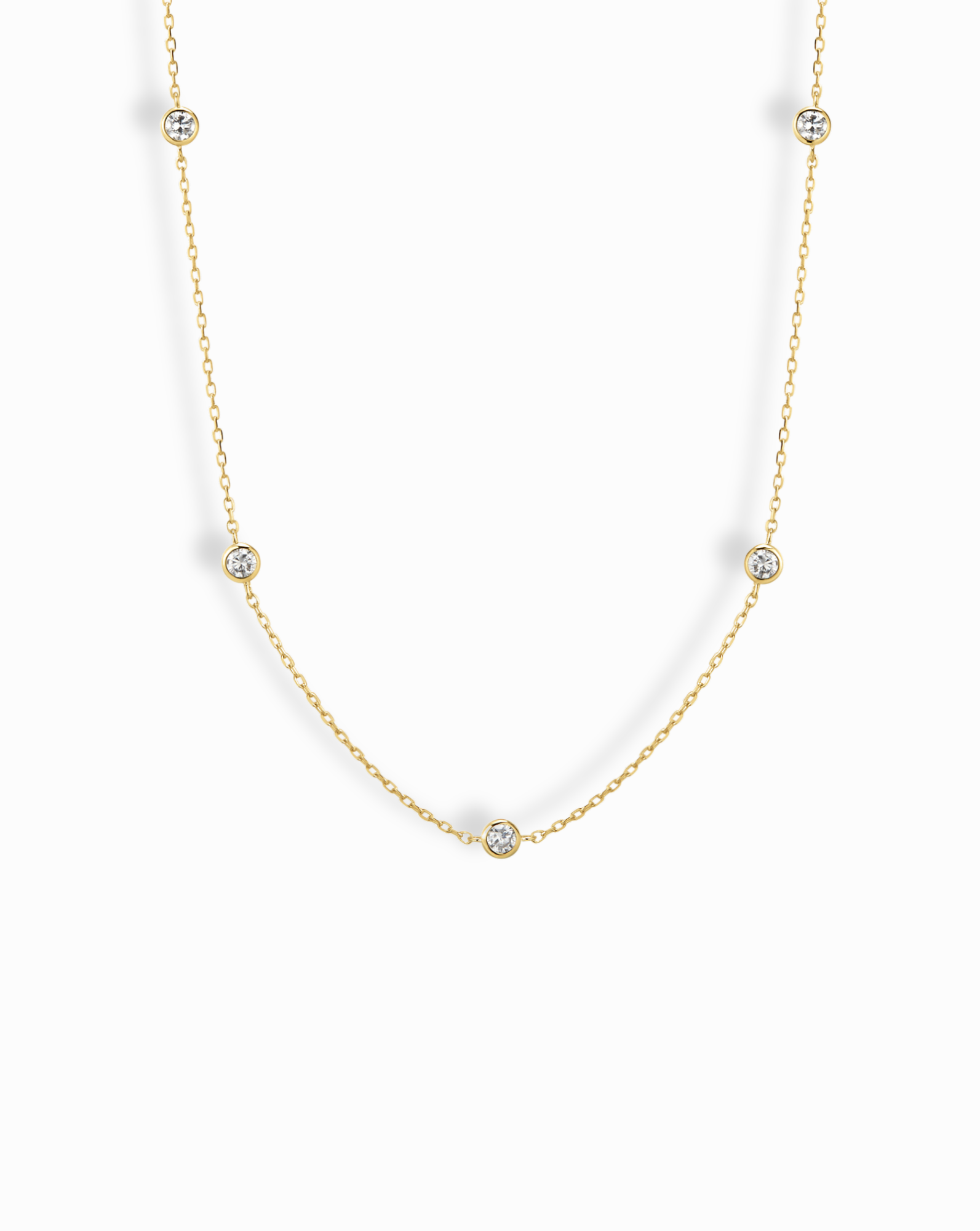 14k Brook Diamond Station Necklace