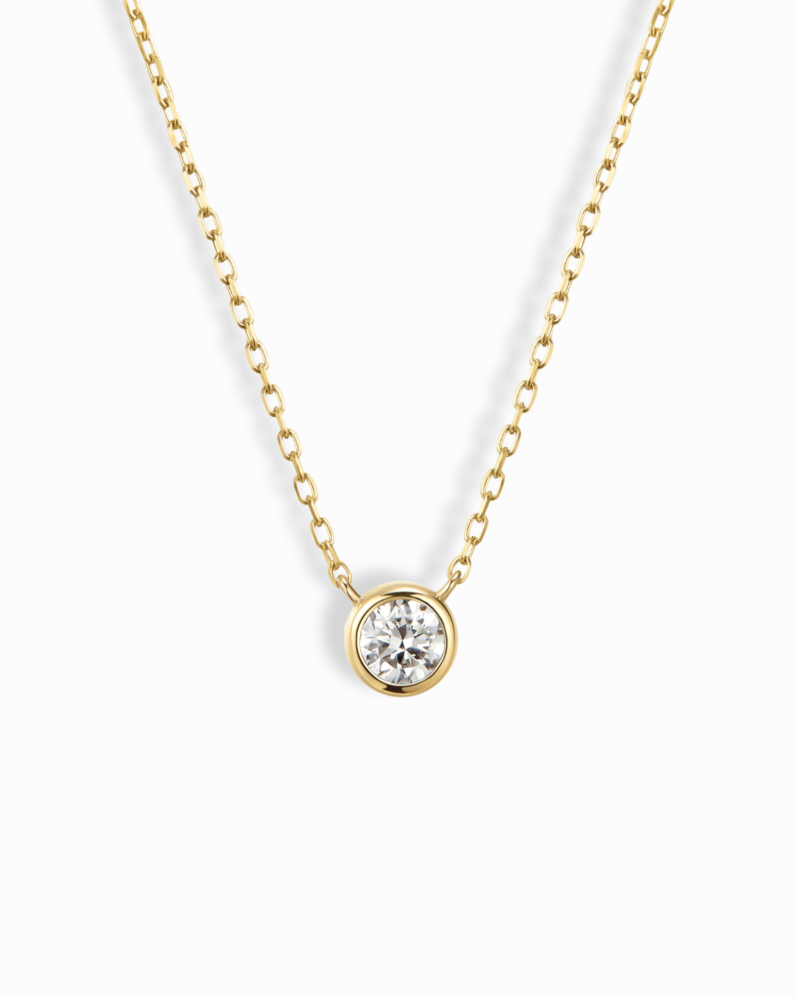 14k Margie Diamond Bezel Necklace