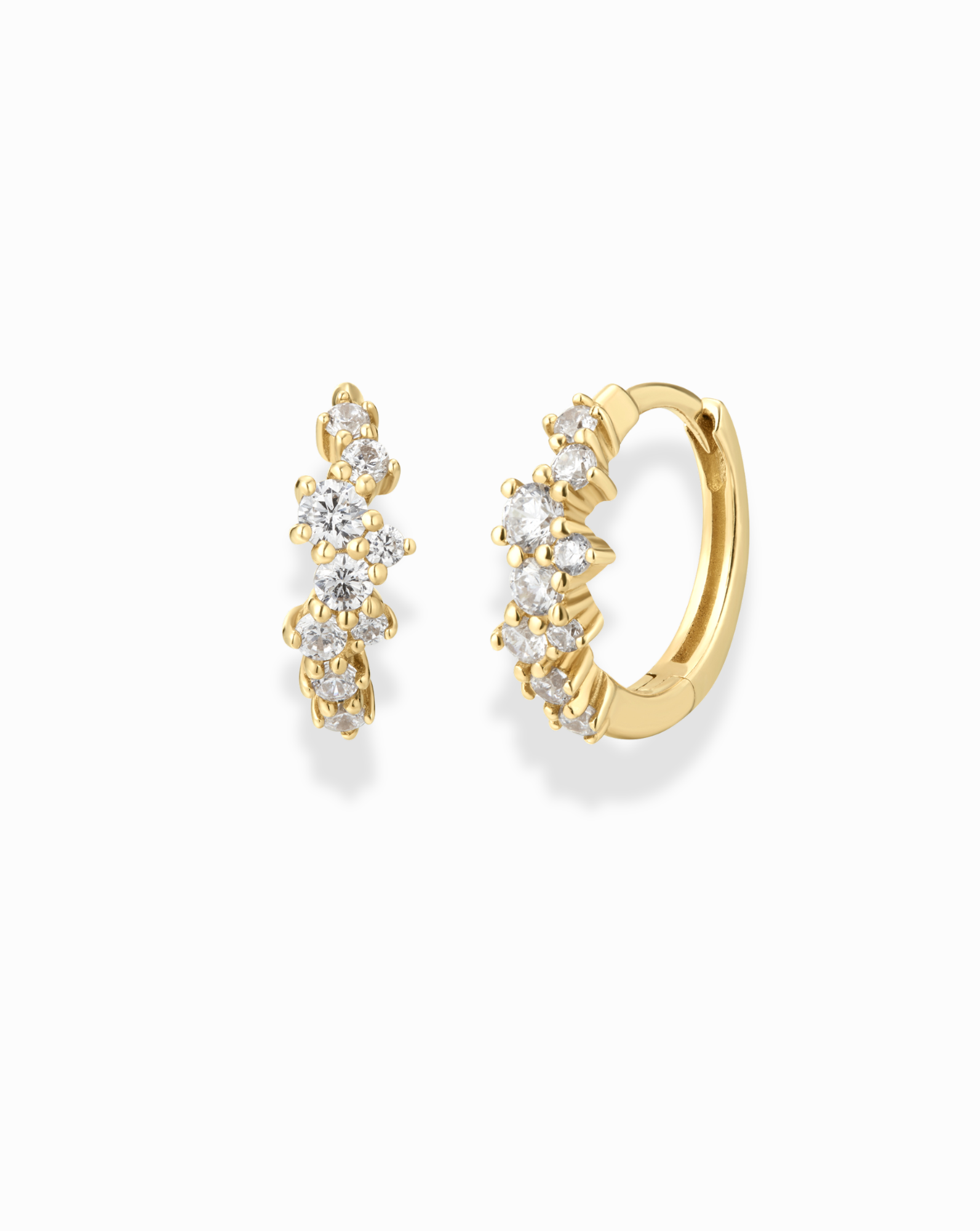 14k Noa Diamond Huggies