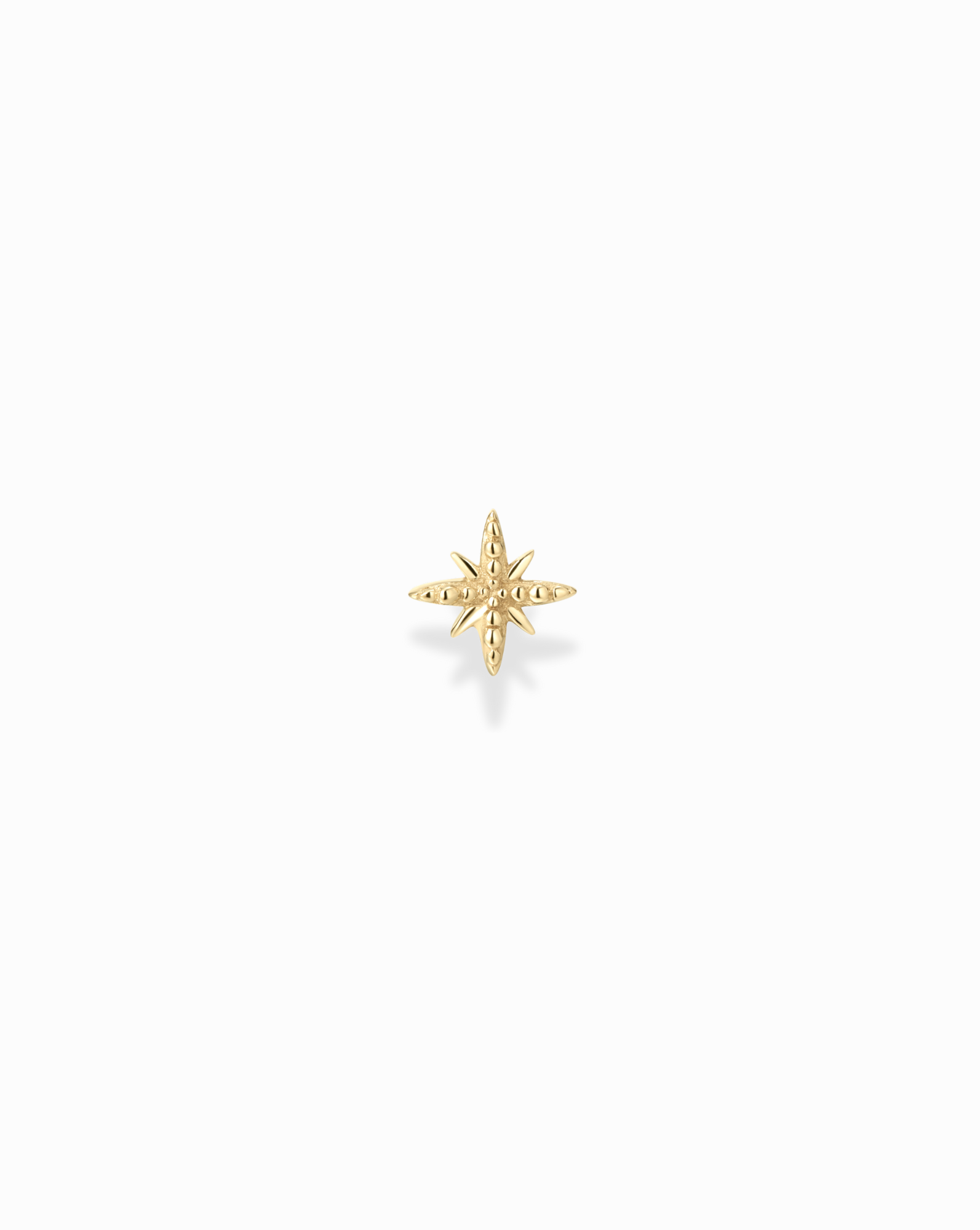 14k Beaded North Star Stud - Mod + Jo - Jewelry built to last, advanced plating technology