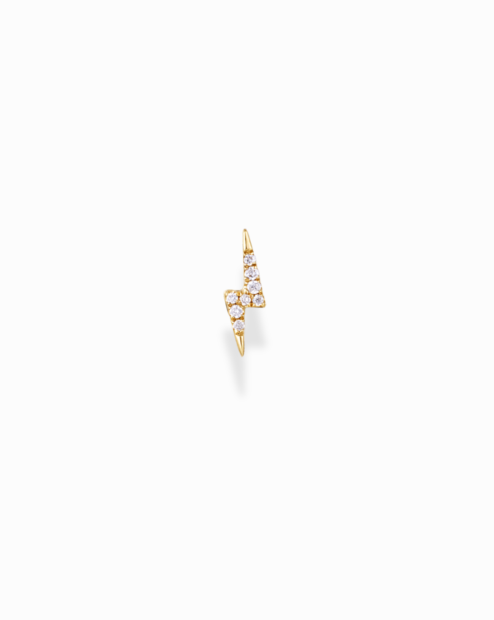 14k Pave Lightning Bolt Stud - Mod + Jo - Jewelry built to last, advanced plating technology