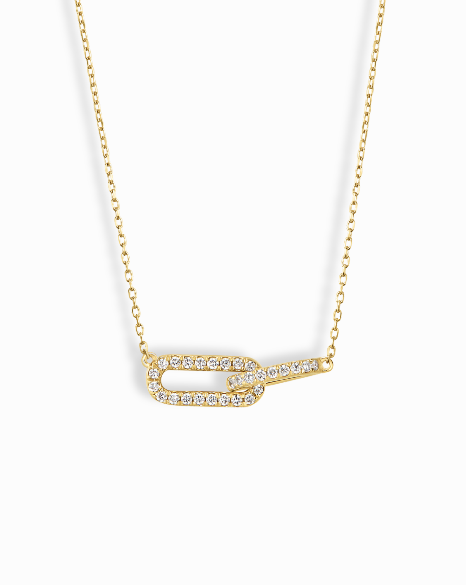 14k Violet Diamond Link Necklace