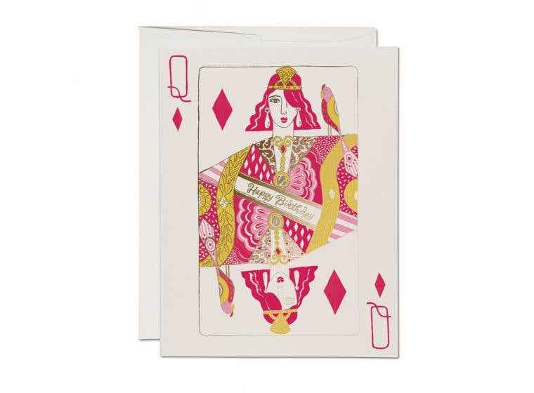 Queen of Diamonds Birthday Card