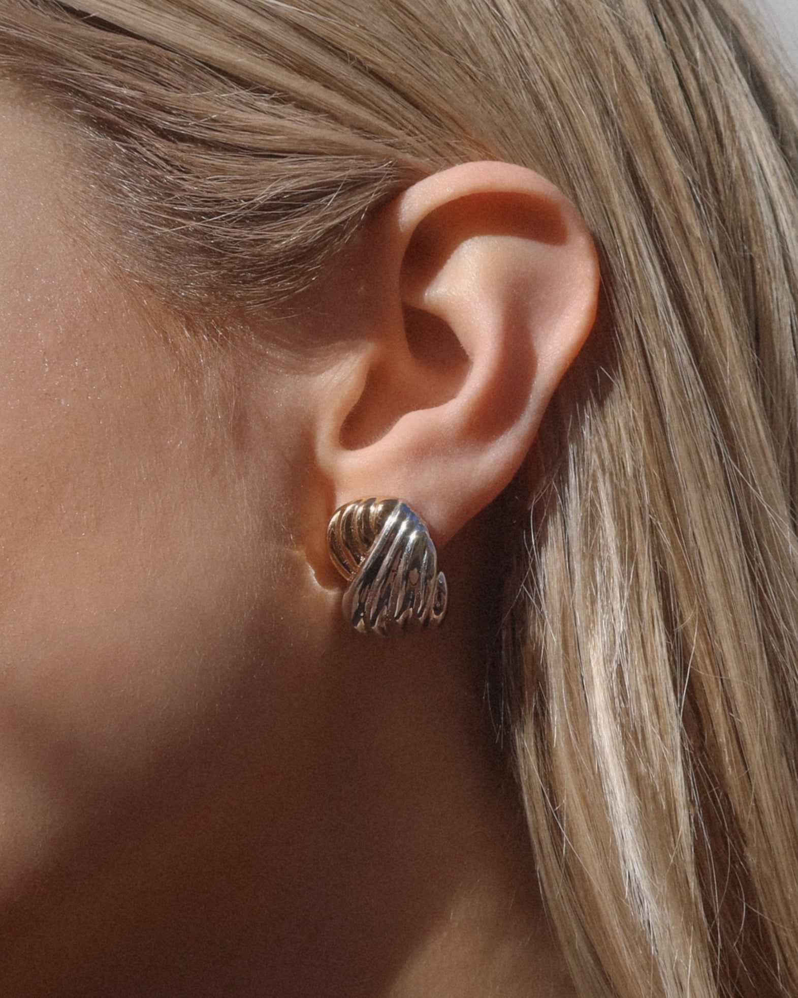 Cleo Two-Toned Statement Studs