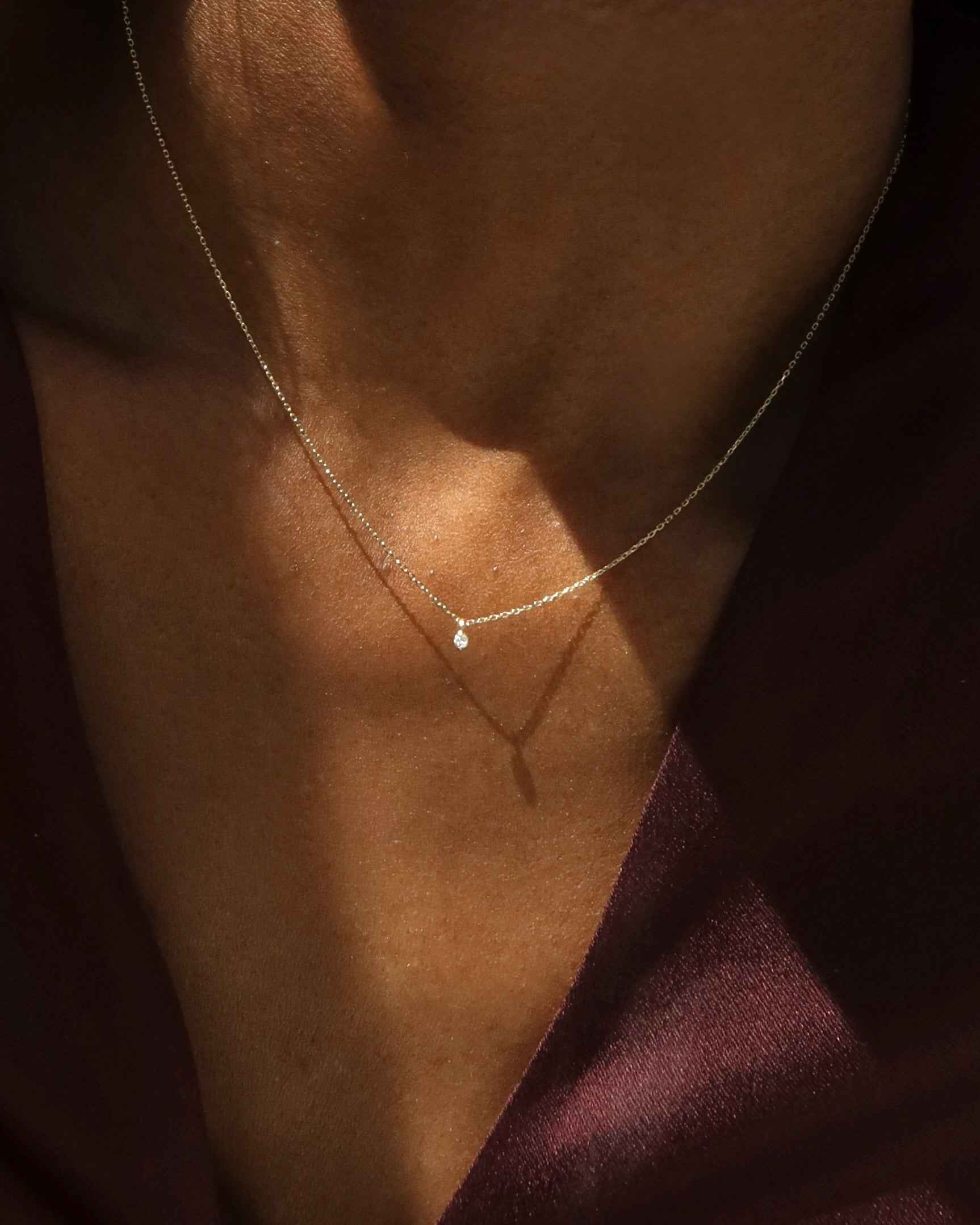 14k Giorgia Mini Diamond Drop Necklace