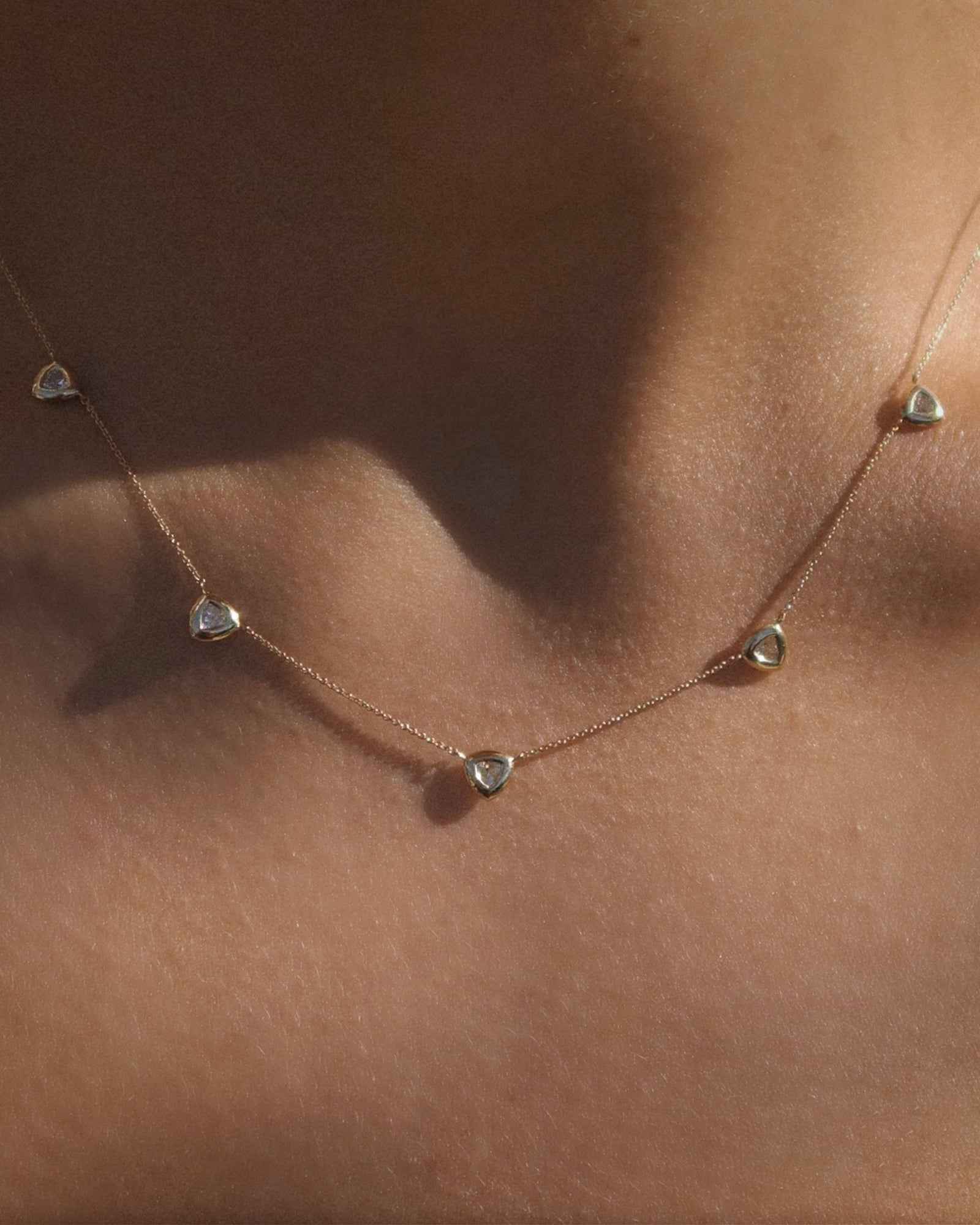 14k Trillion Station Necklace