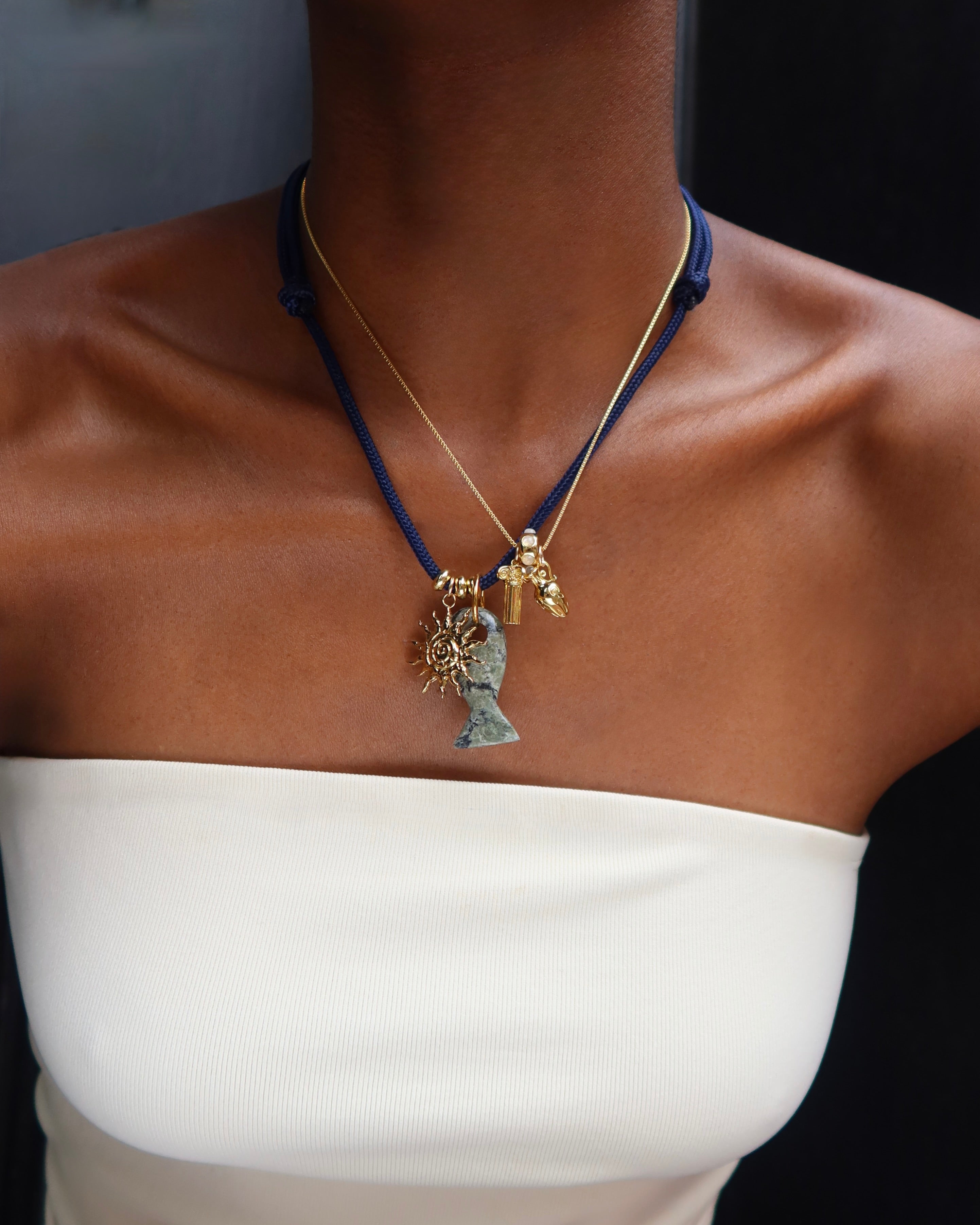 Asher Gemstone Fish Charm