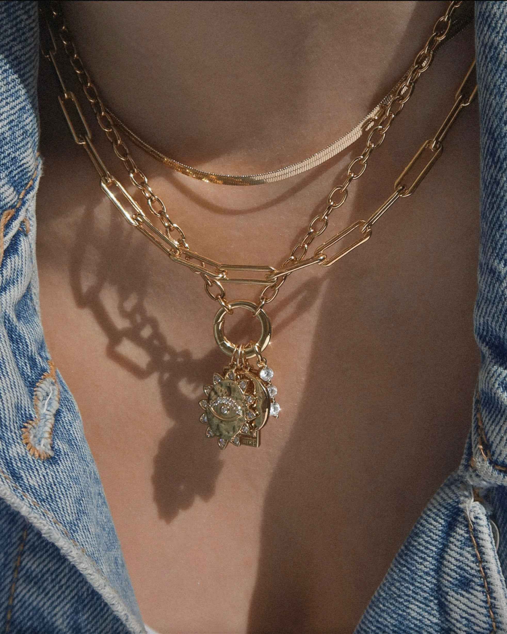 Ansel Evil Eye Medallion Charm