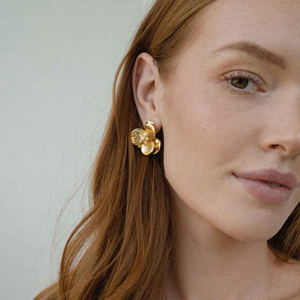 Kira Floral Statement Studs
