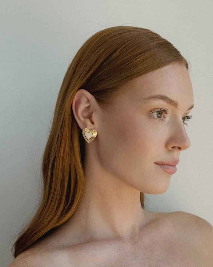 Willa Heart Statement Studs