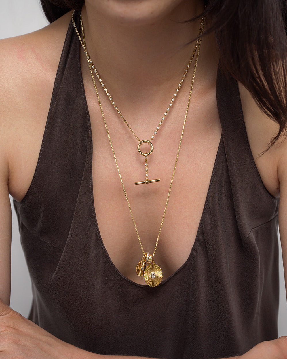 Callum Tennis Charm Clip Necklace | Mod + Jo