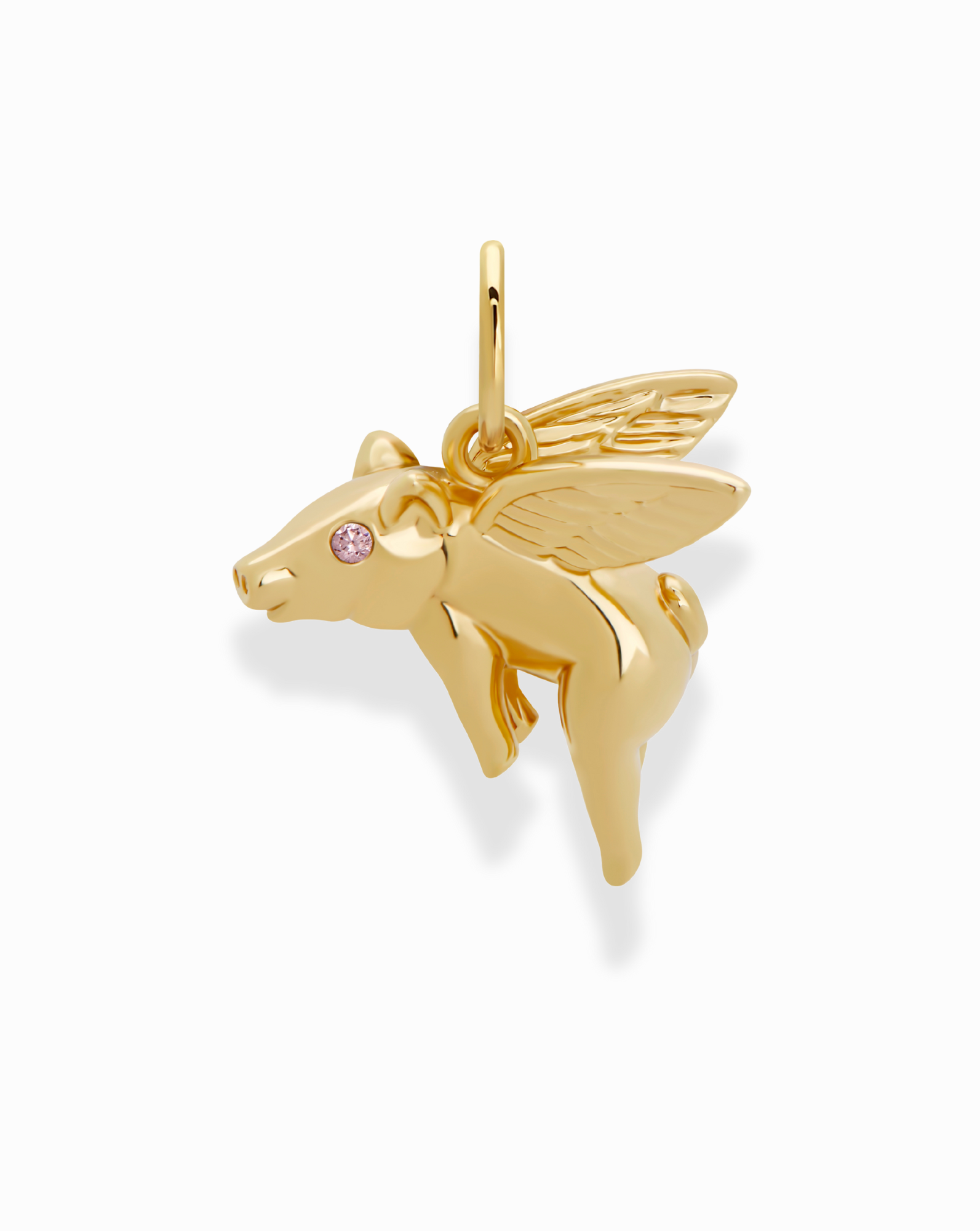Stevie Flying Pig Charm - Mod + Jo - Jewelry built to last, advanced plating technology