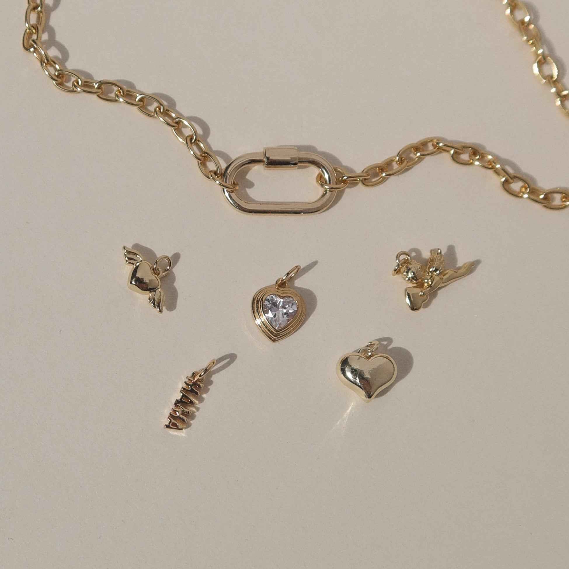 Liza Puffy Heart Charm