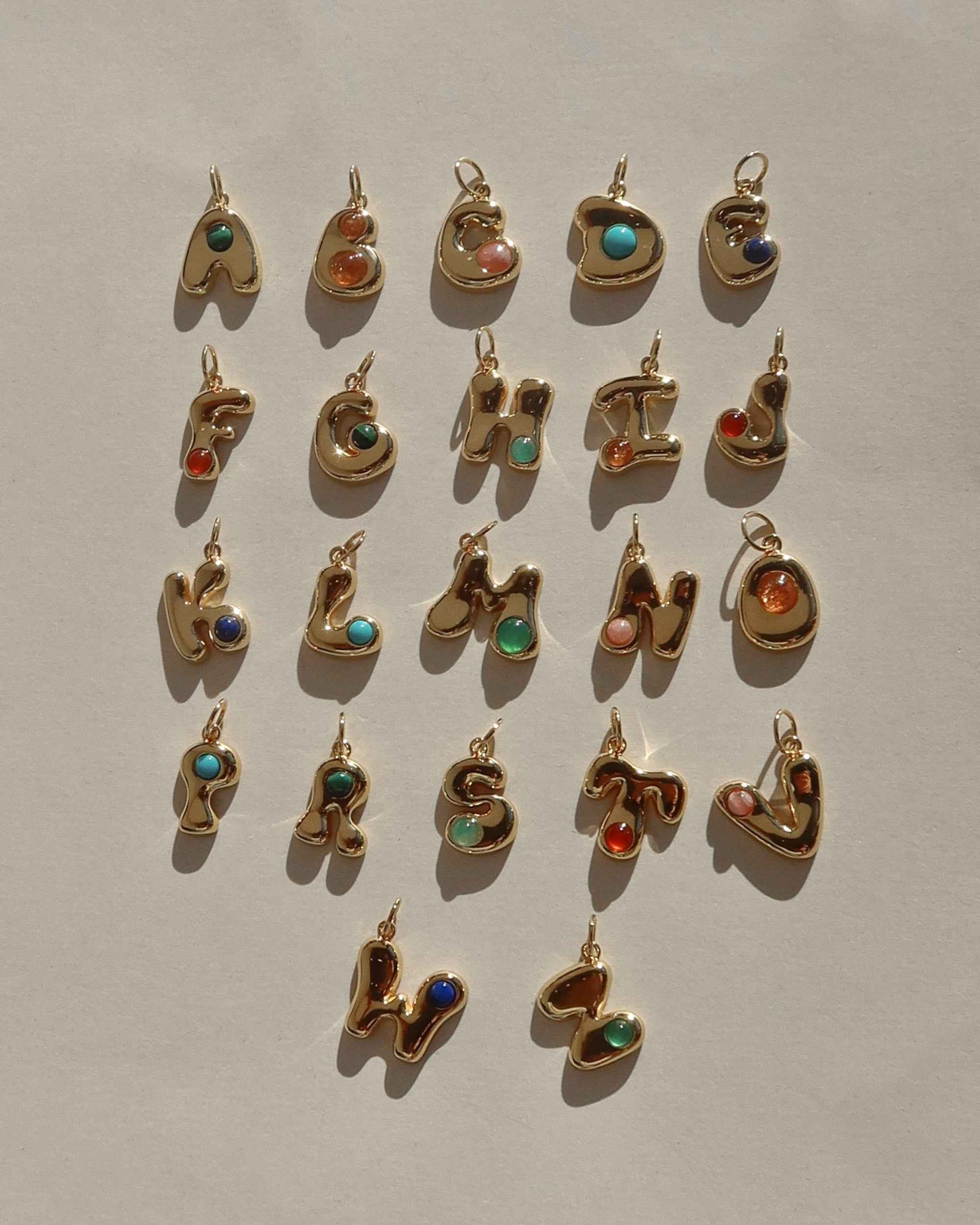 Thea Bubble Letter Charm