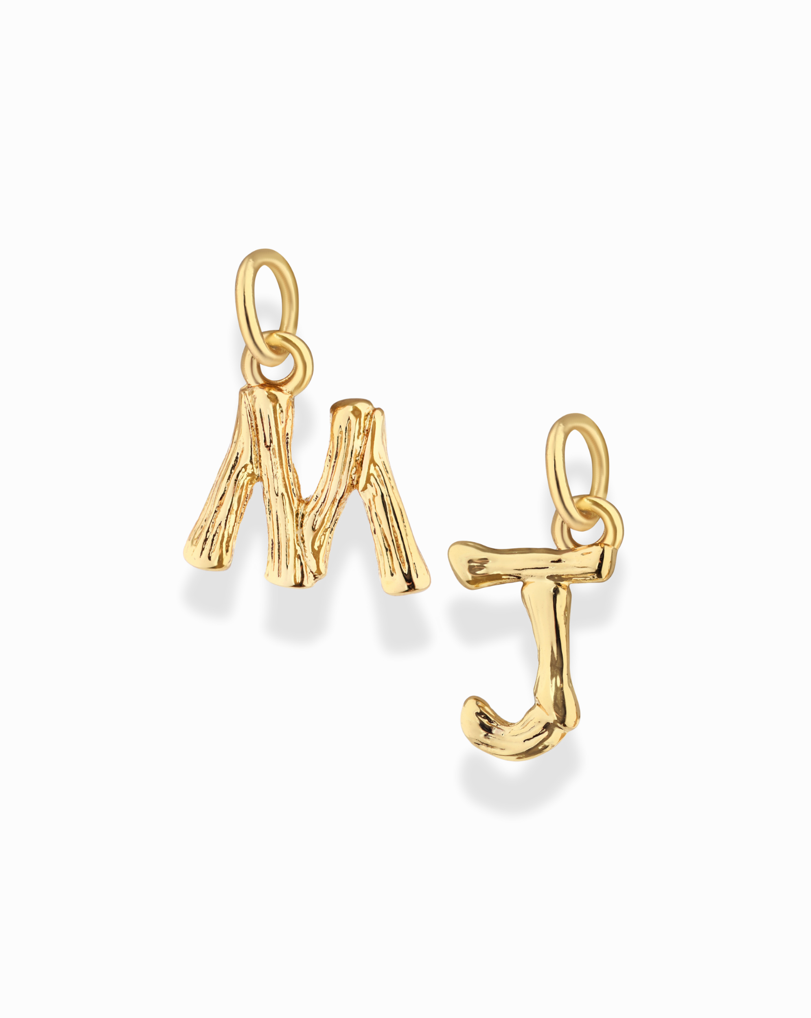 Bamboo Initial Charm - Mod + Jo - Jewelry built to last, advanced plating technology