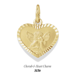 cherub heart charm | modandjo.com
