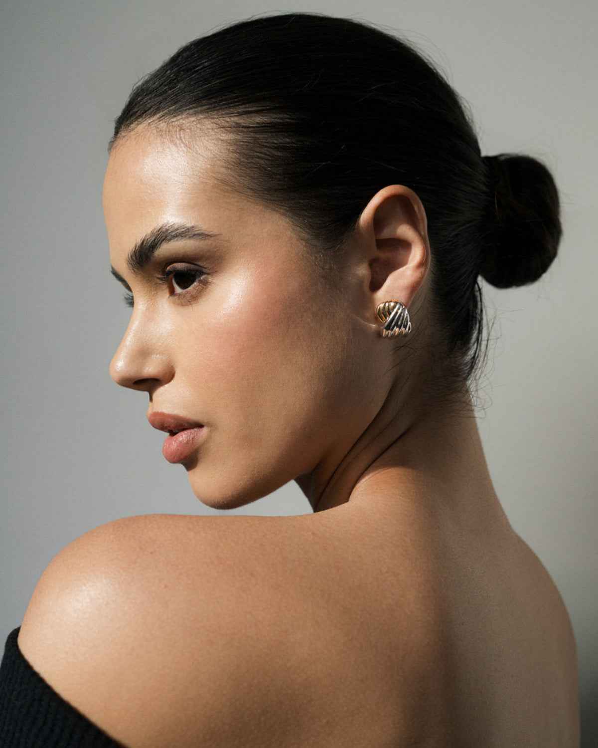 Cleo Two-Toned Statement Studs