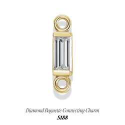 diamond baguette charm | modandjo.com