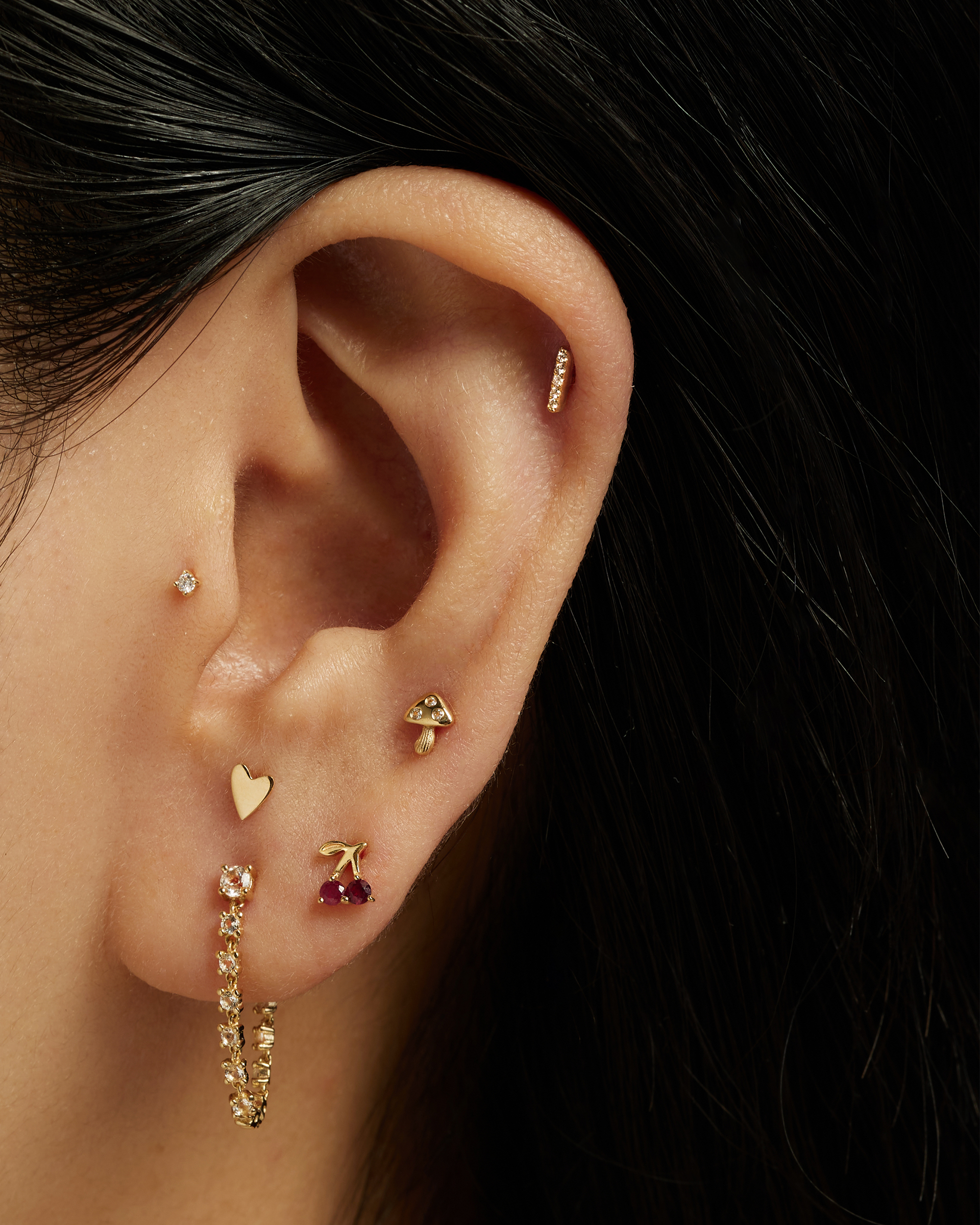 14k Mini Diamond Stud
