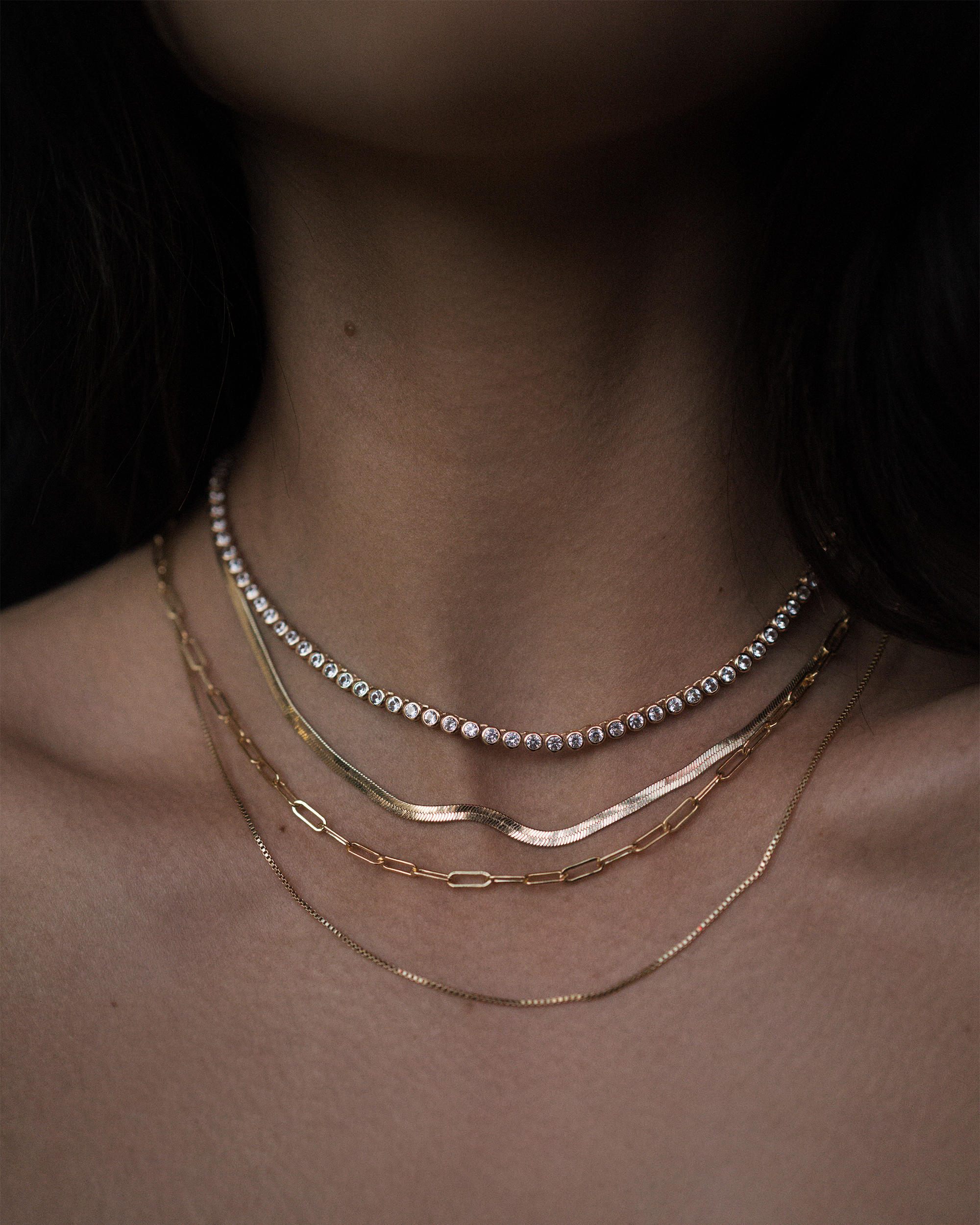 Emma Bezel Tennis Necklace - Mod + Jo - Jewelry built to last, advanced plating technology
