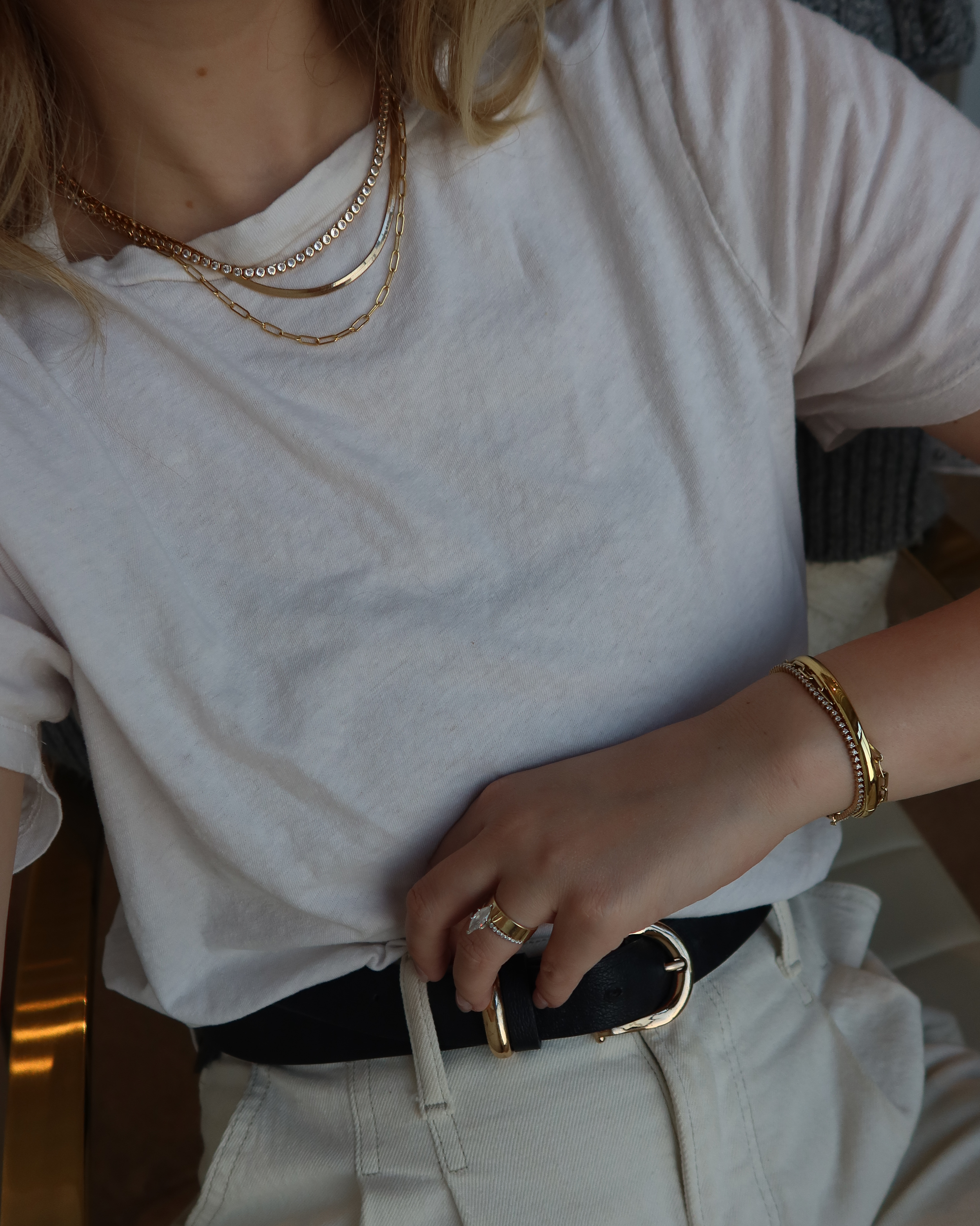 Emma Bezel Tennis Necklace