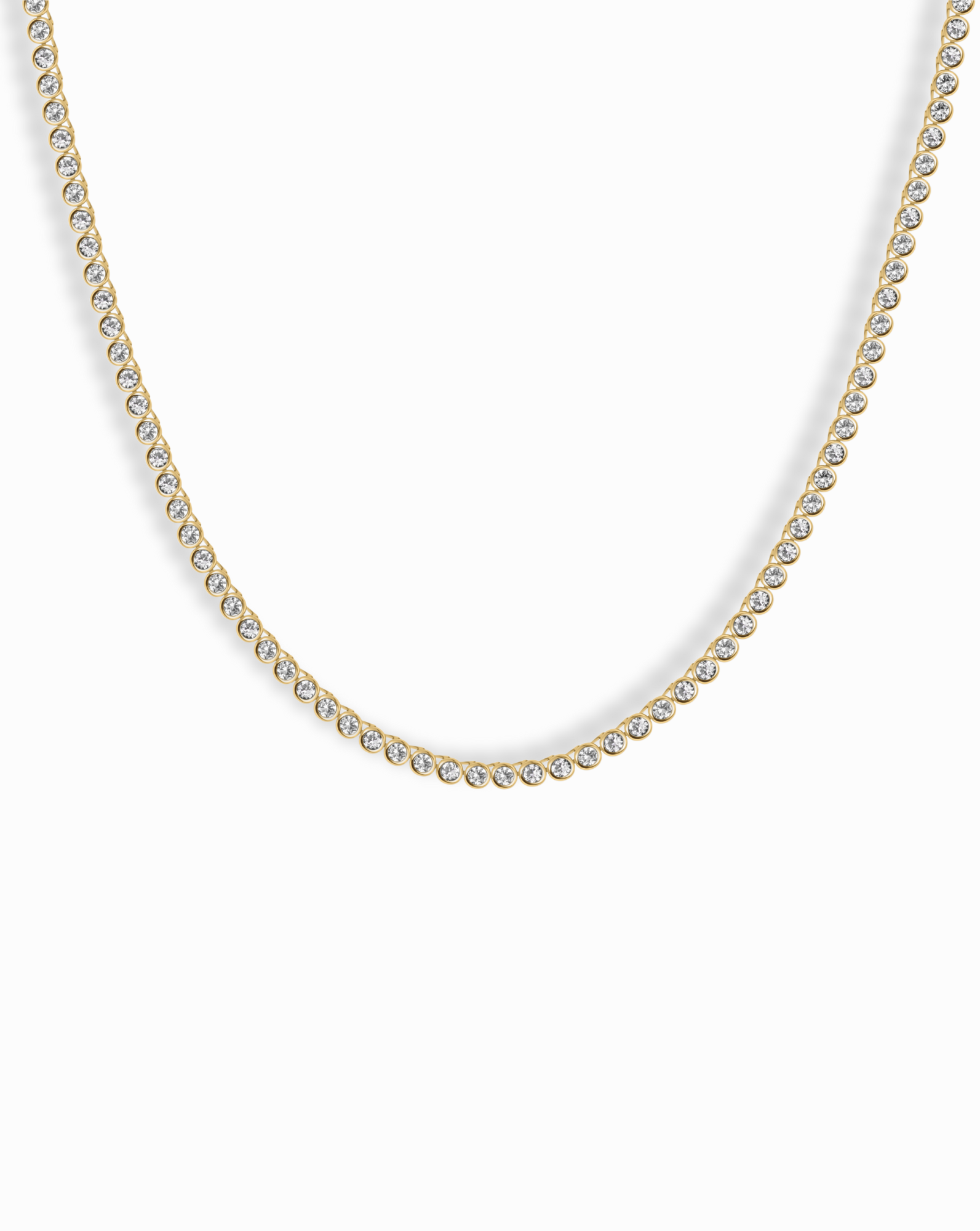 Emma Bezel Tennis Necklace - Mod + Jo - Jewelry built to last, advanced plating technology