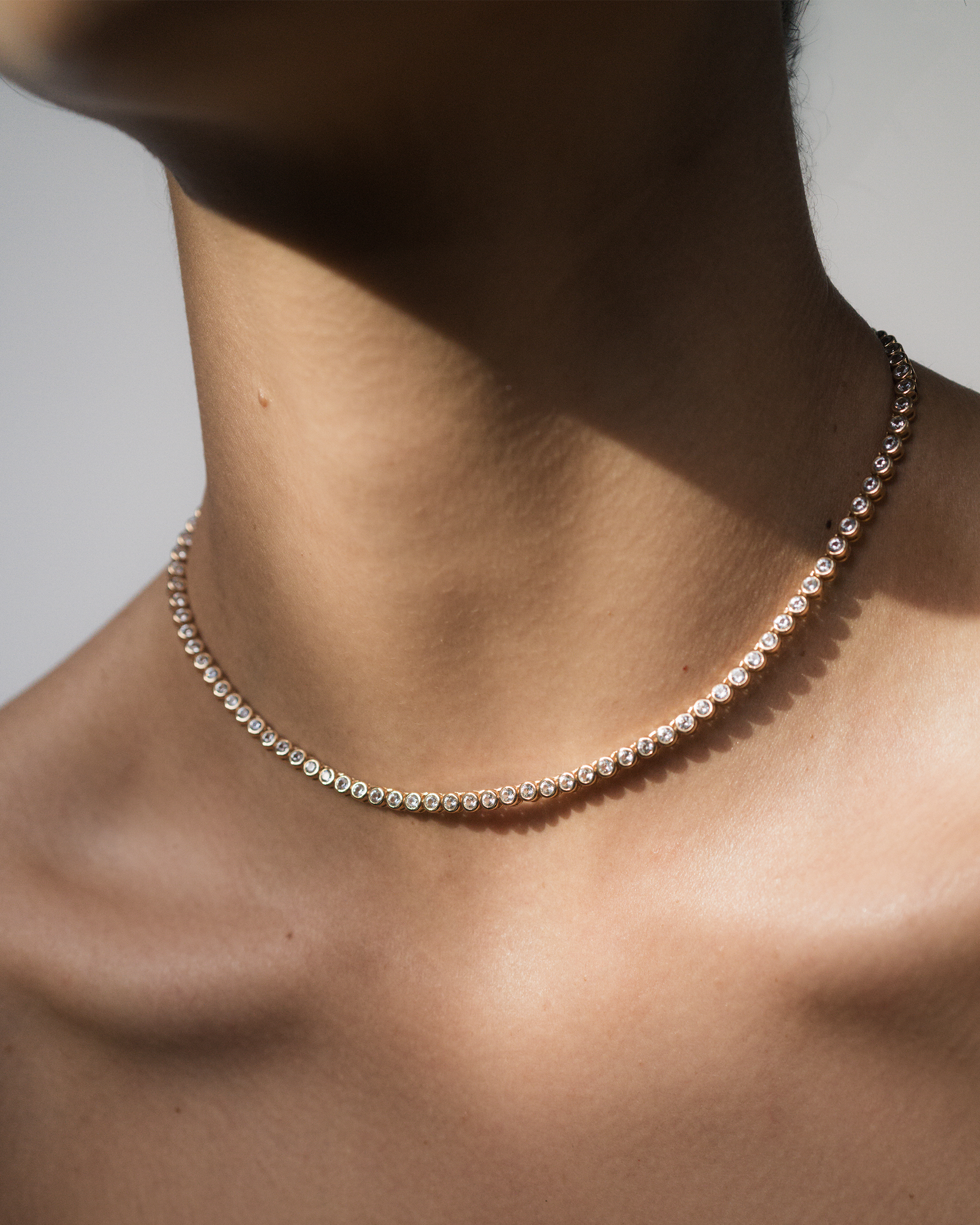 Emma Bezel Tennis Necklace - Mod + Jo - Jewelry built to last, advanced plating technology