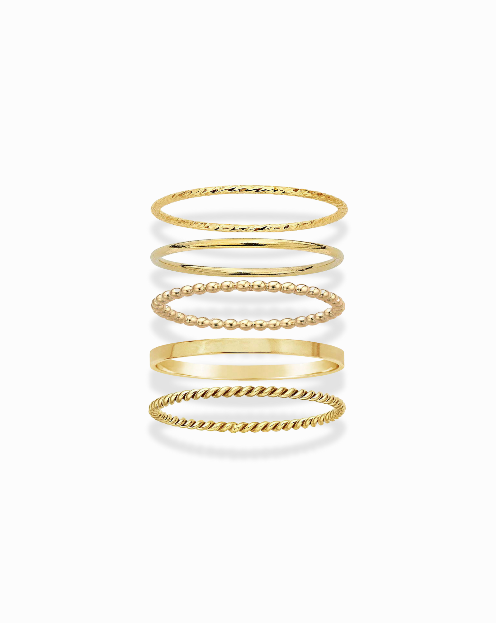 Everyday Stacking Ring Set - Mod + Jo - Jewelry built to last, advanced plating technology