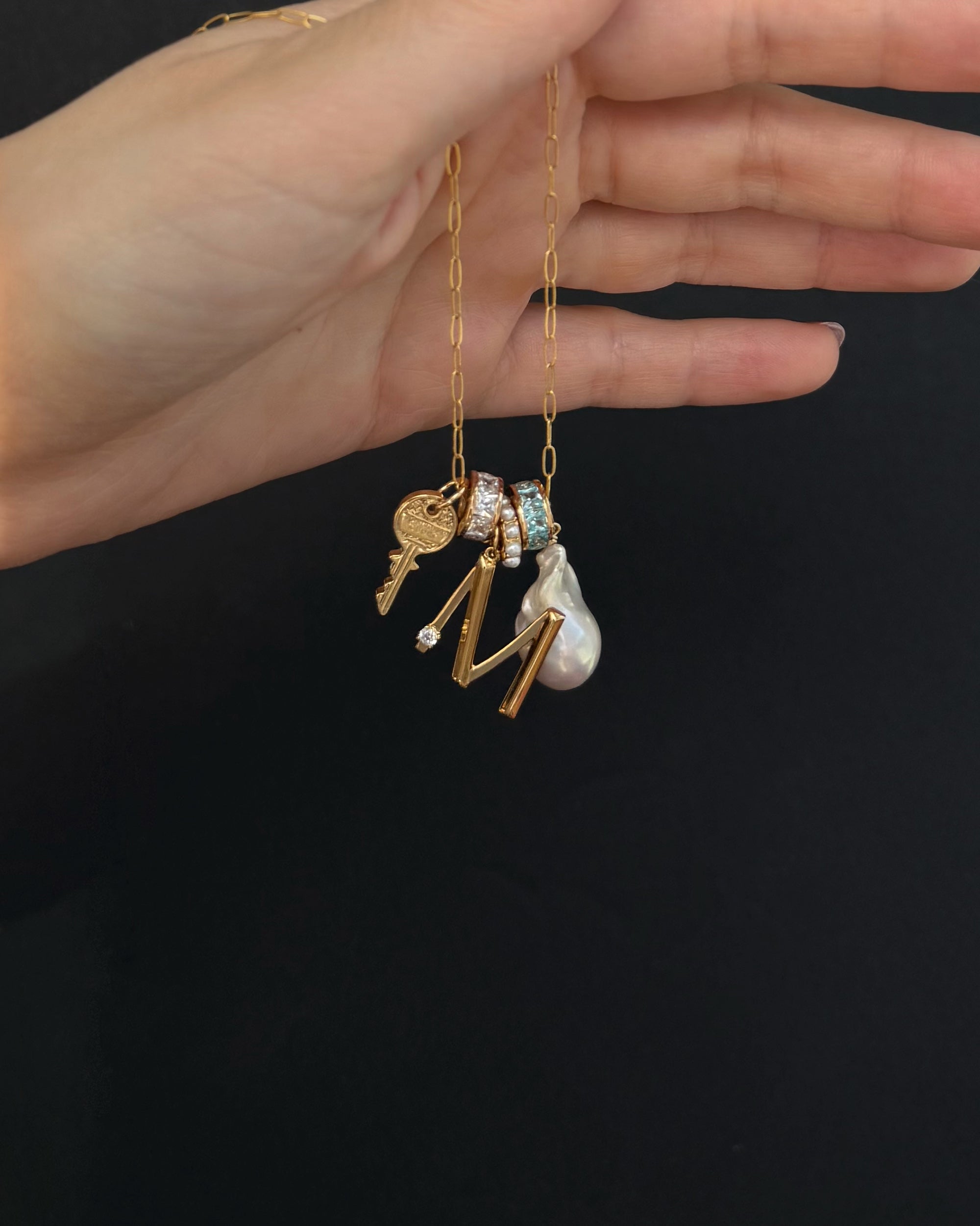 Gold Mini Key Charm | Small Petite Charms | Women's by Mod + Jo