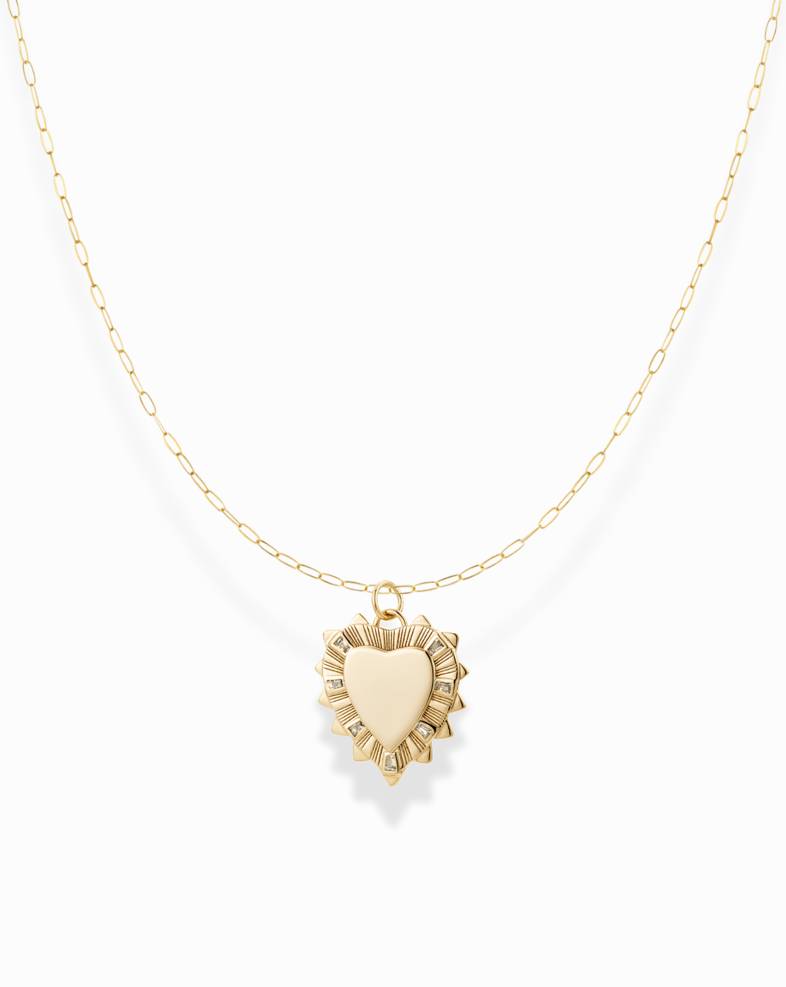 Lynn Heart Engravable Pendant Necklace