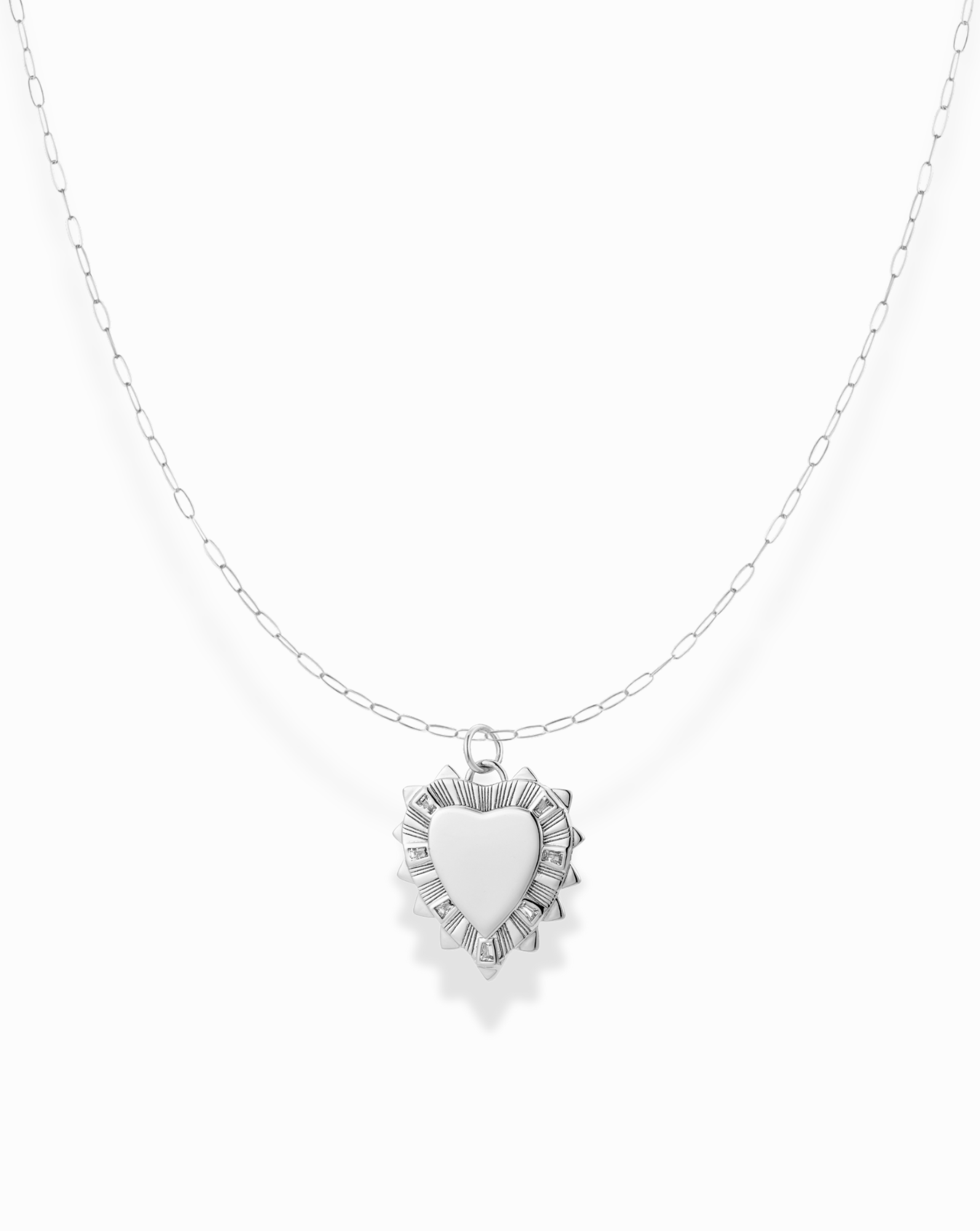Lynn Heart Engravable Pendant Necklace