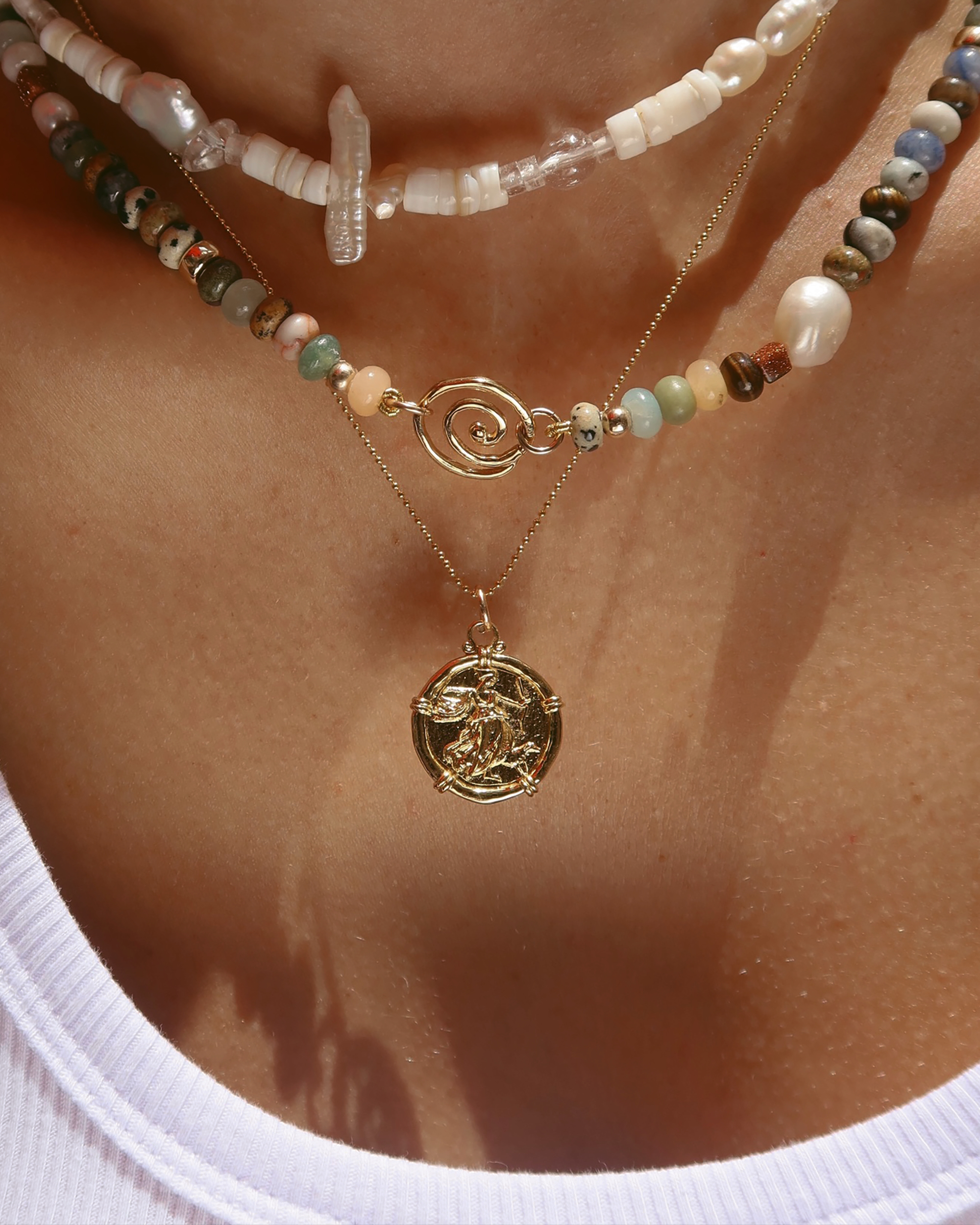 Naomi Ancient Coin Charm - Mod + Jo - Jewelry built to last, advanced plating technology