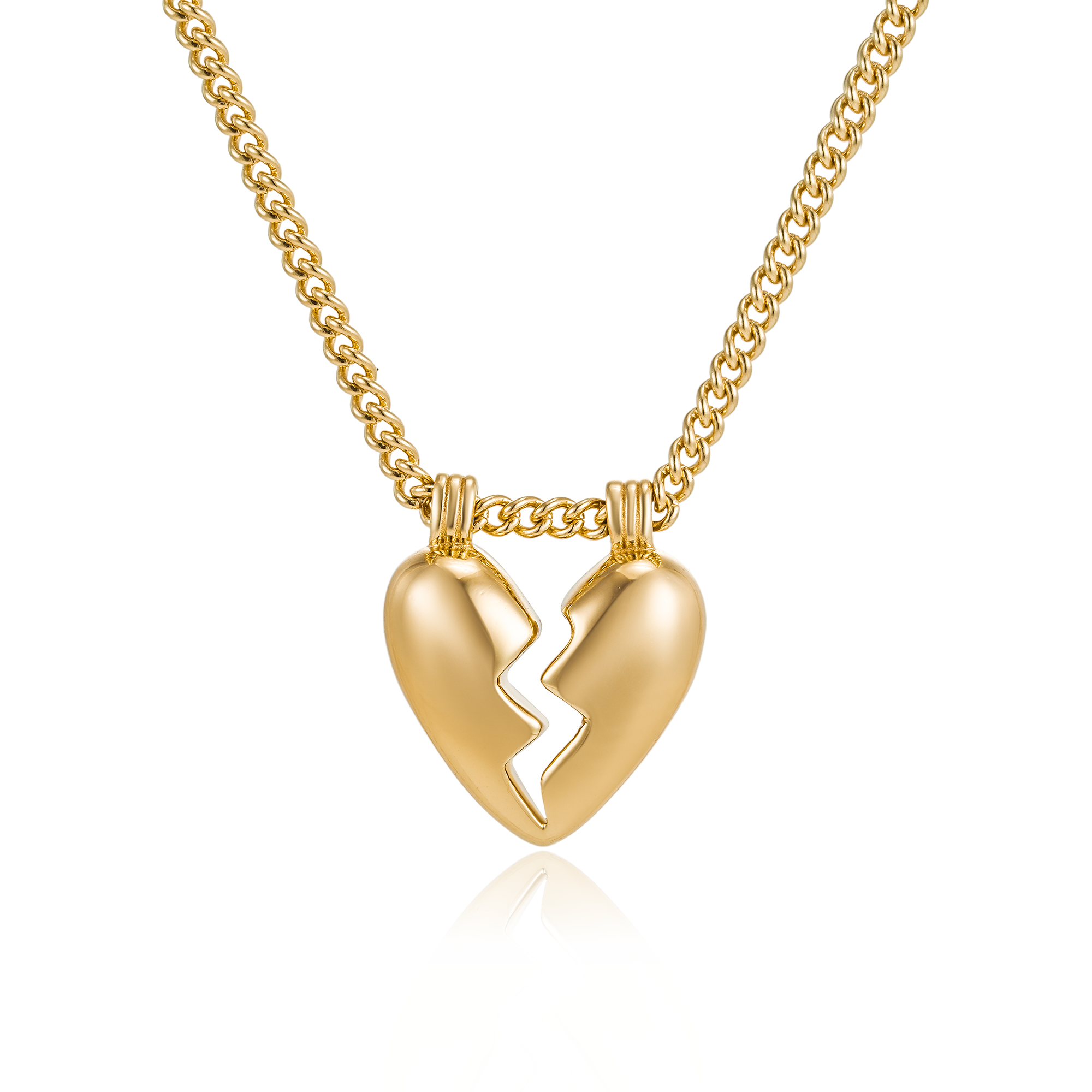 Taryn Broken Heart Pendant Necklace Mod Jo