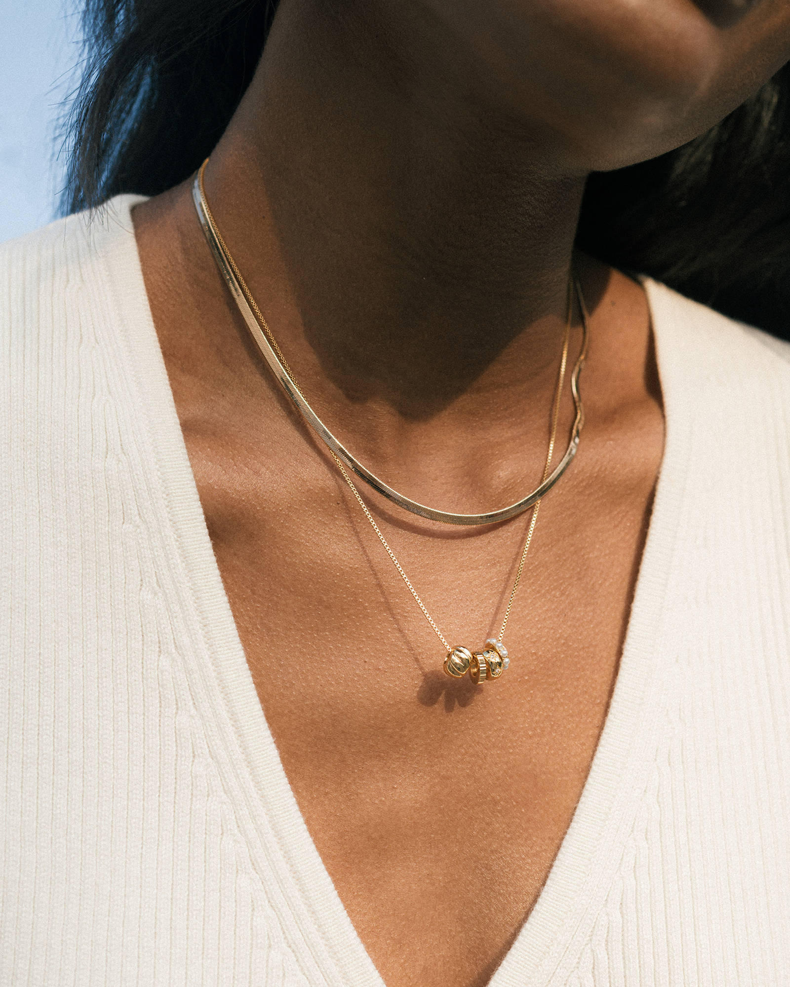 Yvonne Croissant Charm Spacer - Mod + Jo - Jewelry built to last, advanced plating technology