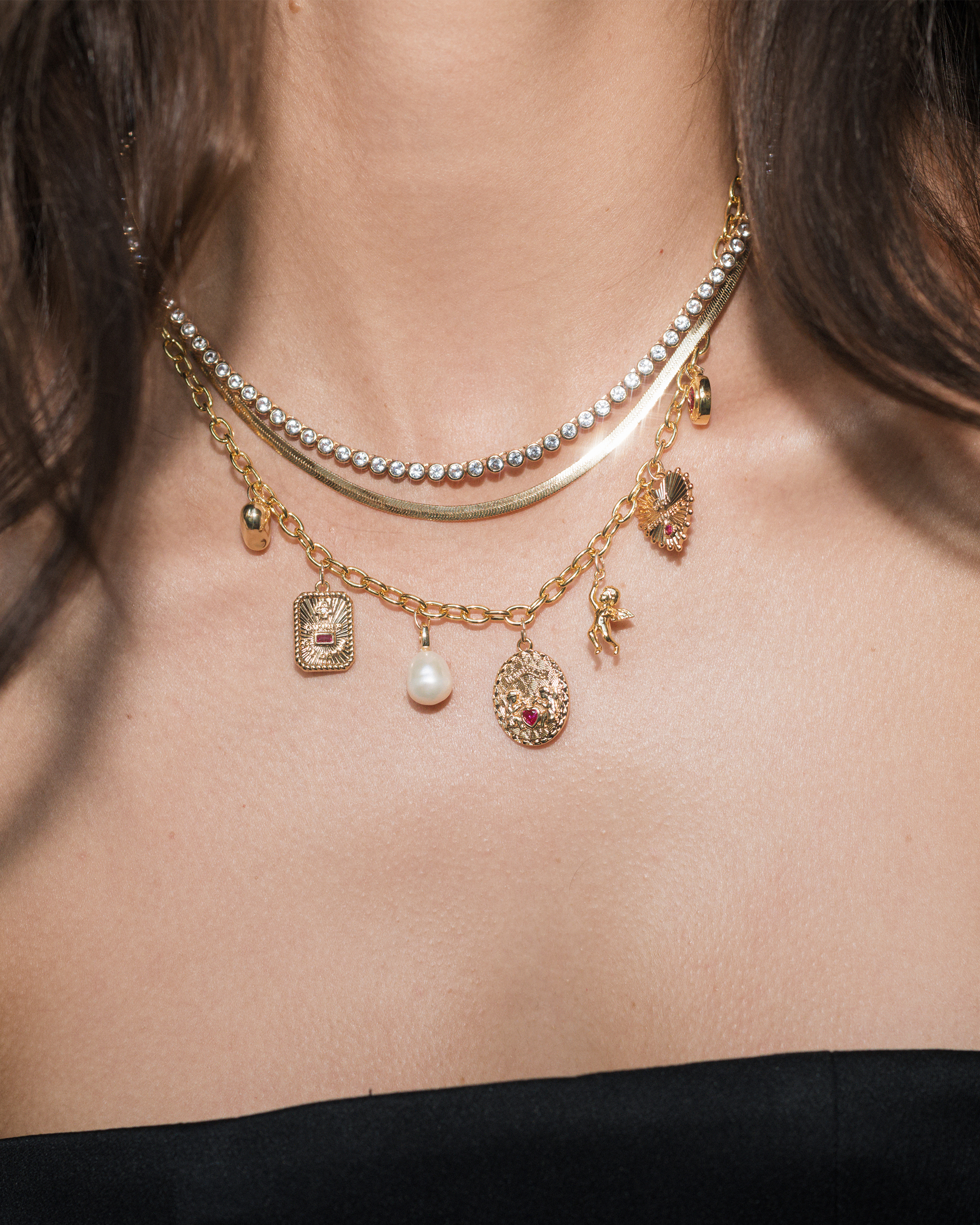 Esme French Heart Charm - Mod + Jo - Jewelry built to last, advanced plating technology