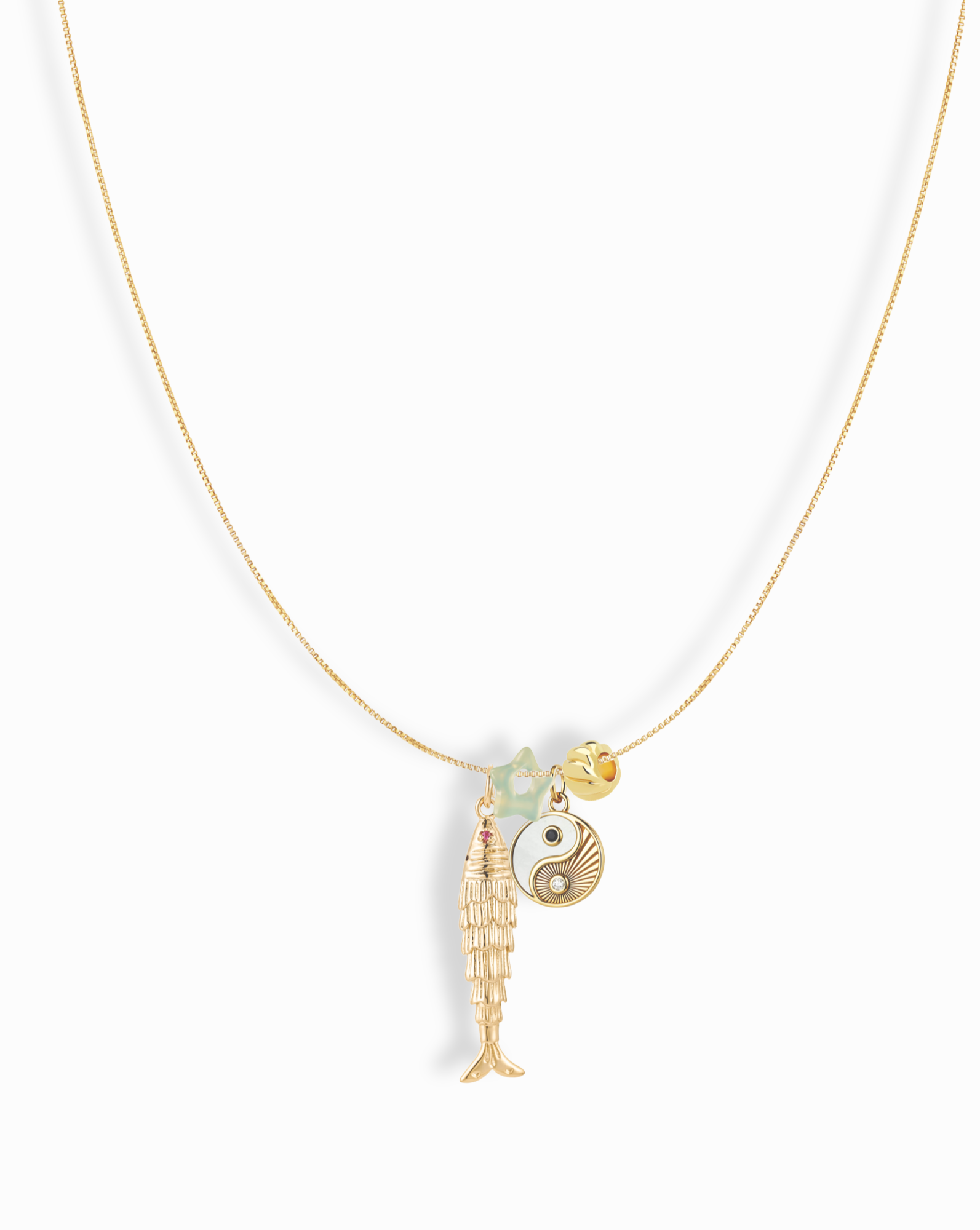 The Fortunate One Charm Necklace Set
