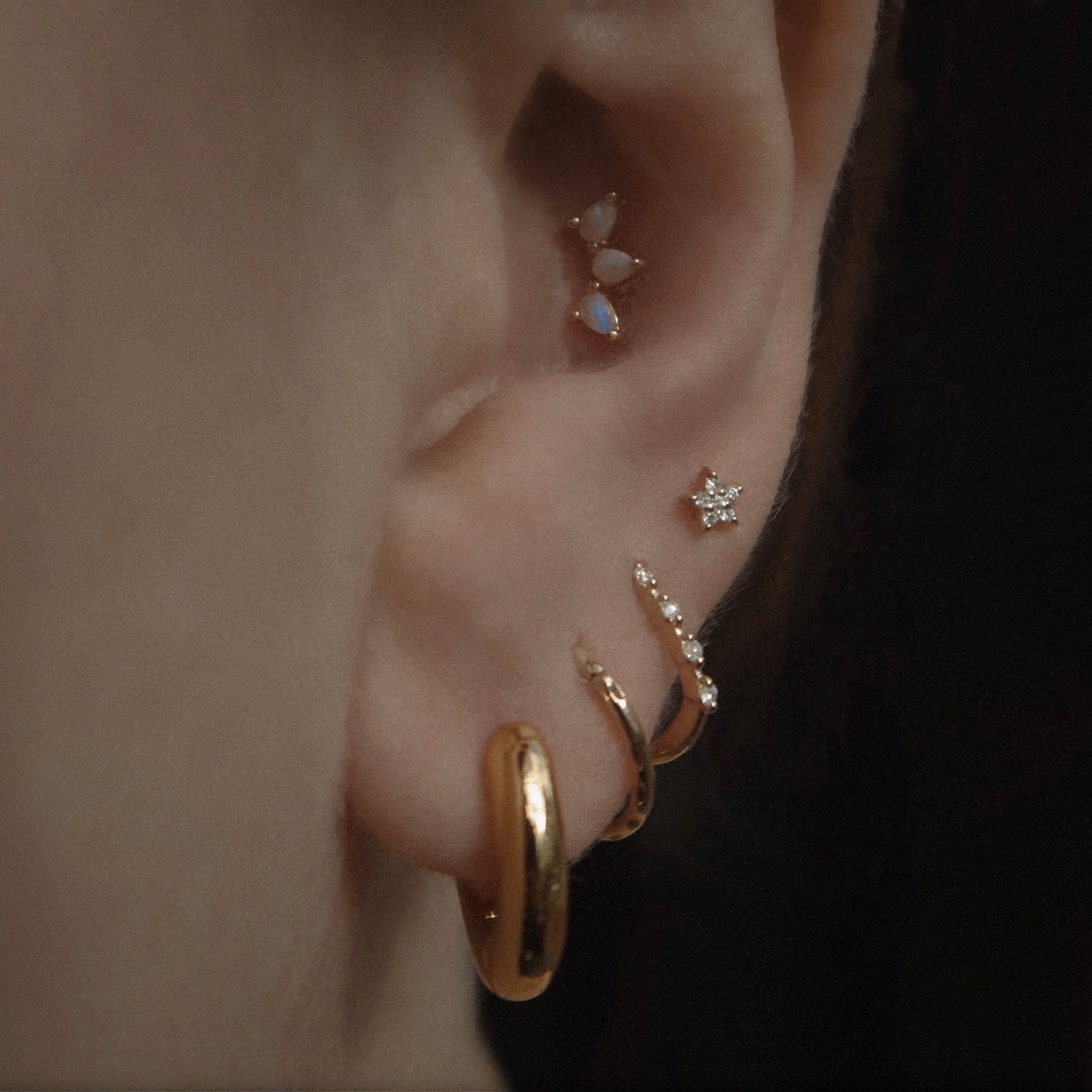 14k Virgo's Groove Stud - Mod + Jo