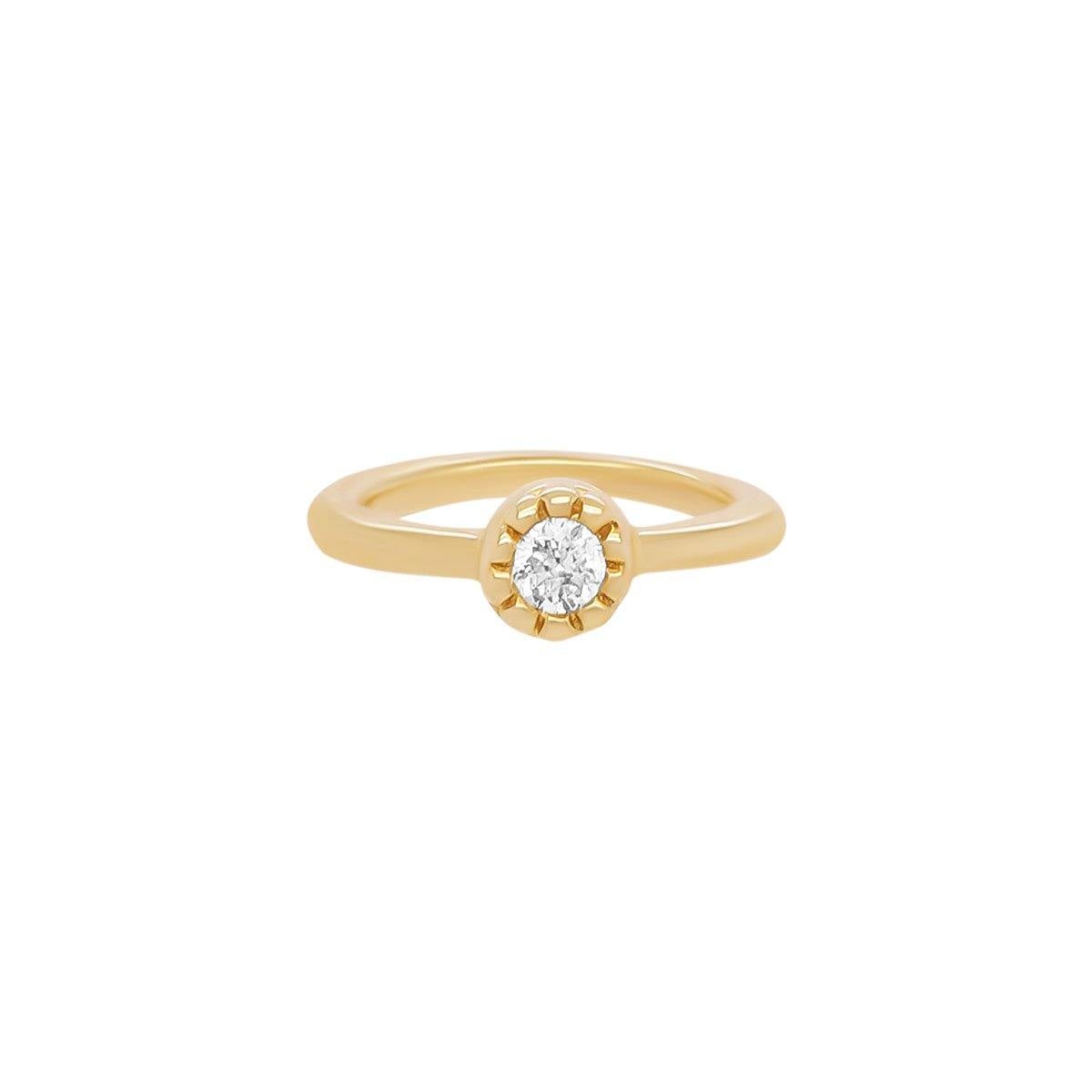 Porter Lyons 14k Bezel Diamond Hoop - Mod + Jo