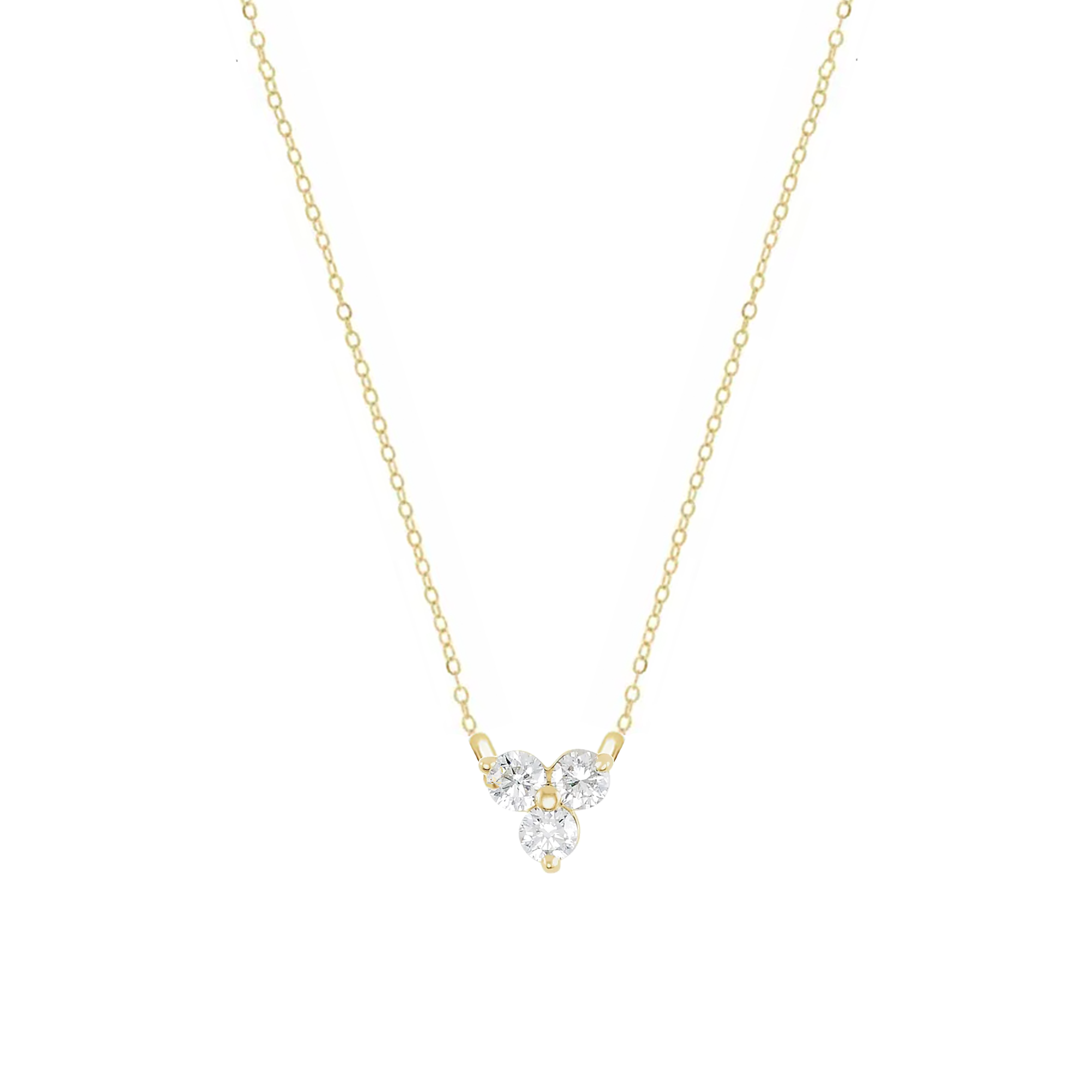 14k Diamond Trinity Necklace