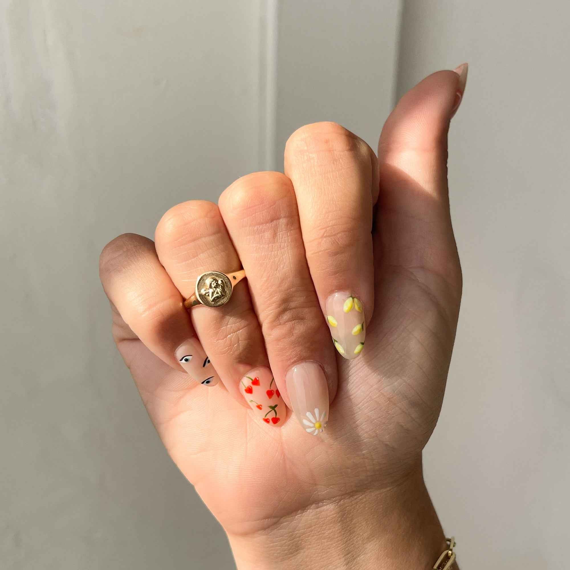 14k Cherub Pinky Signet Ring