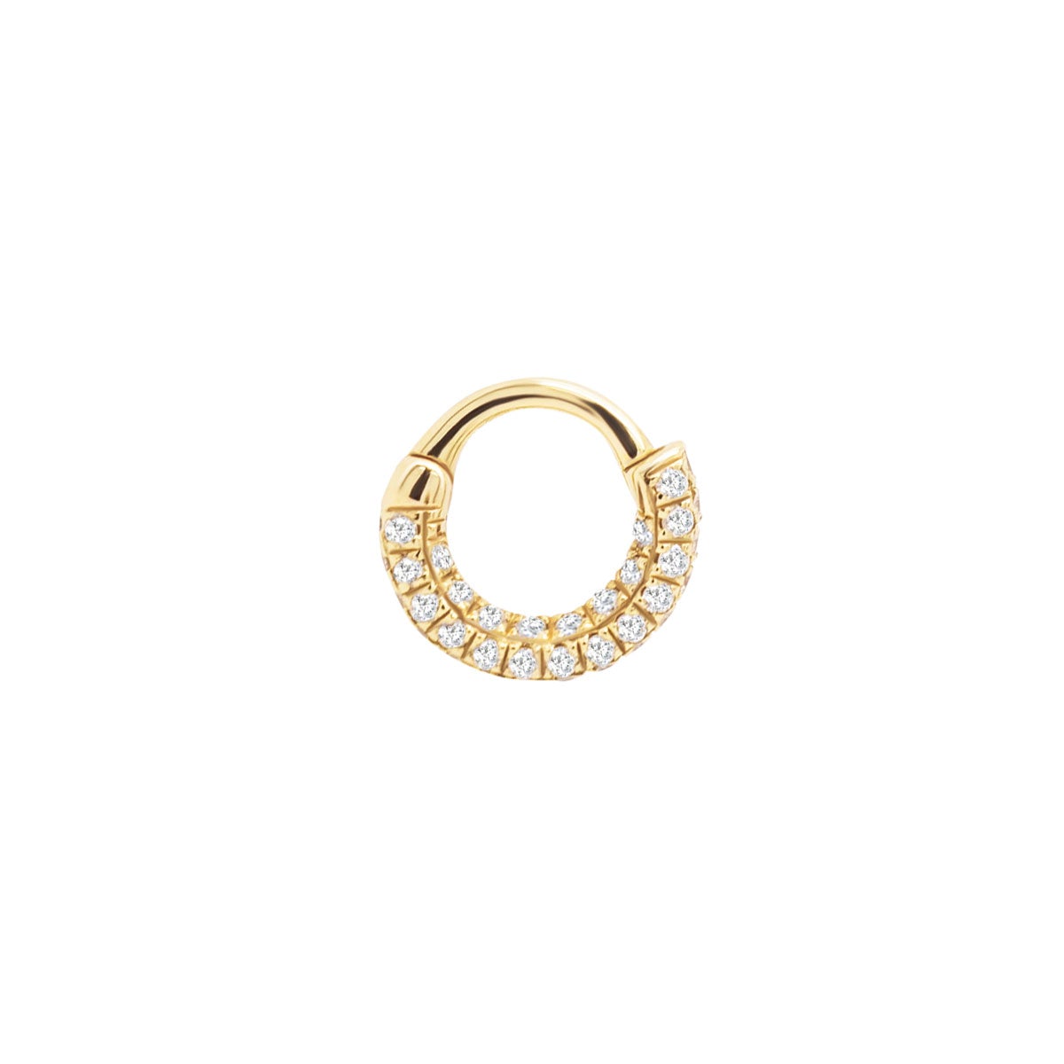 Porter Lyons 14k Diamond Pave Mini Hoop - Mod + Jo