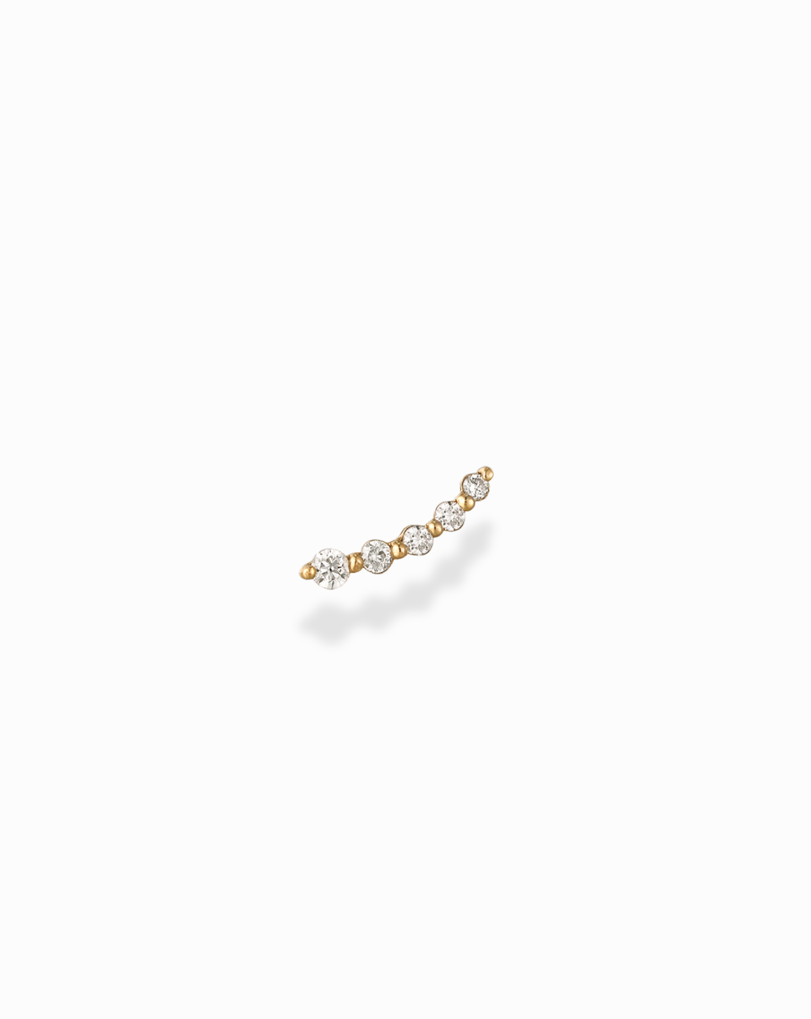 14k Diamond Curve Stud - Mod + Jo