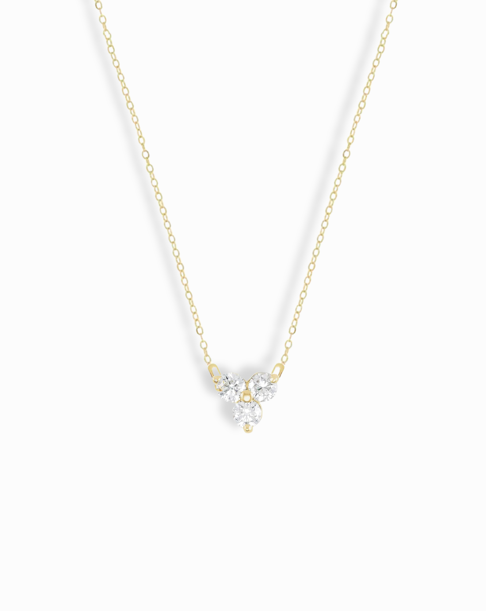 14k Diamond Trinity Necklace - Mod + Jo