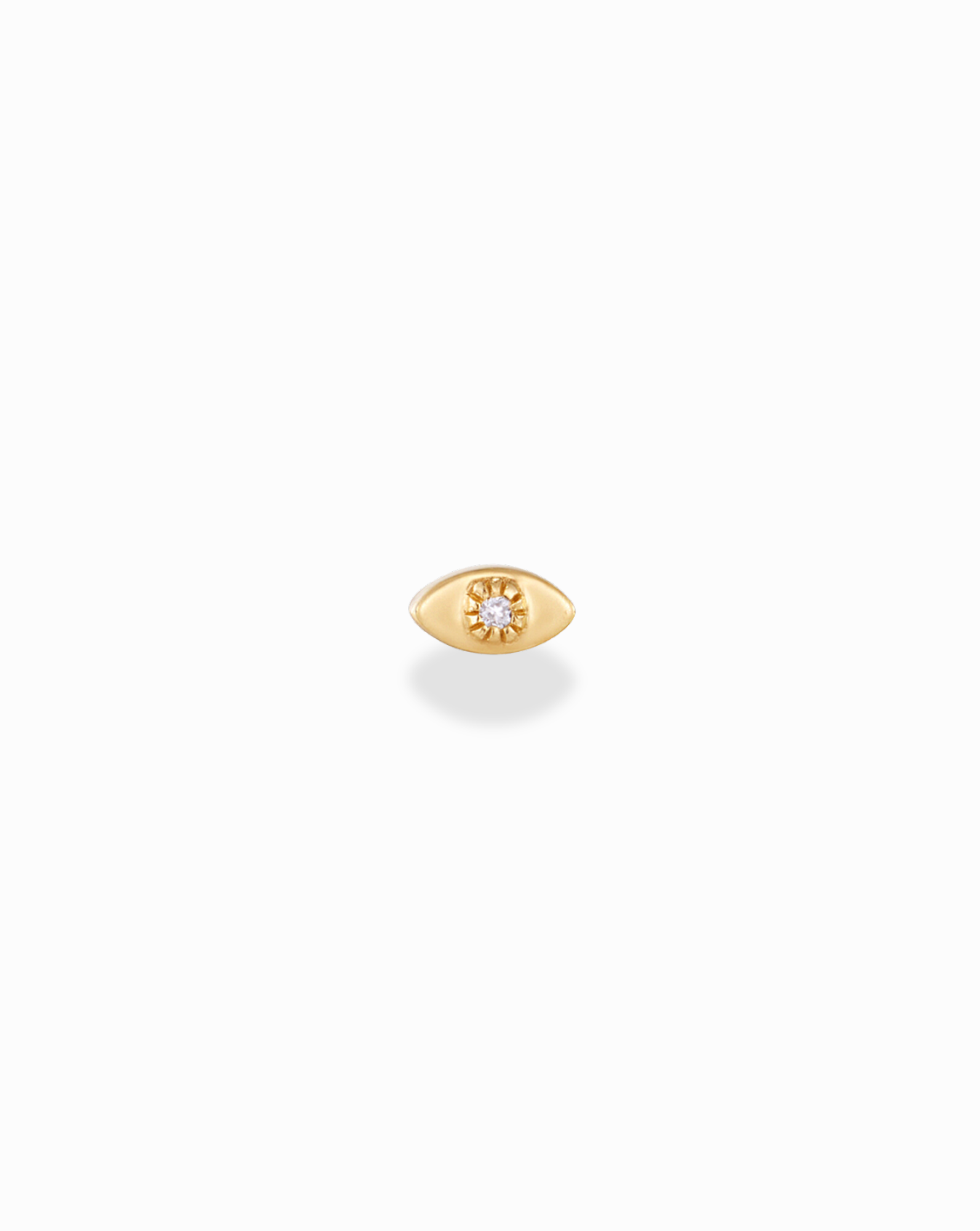 14k Mini Diamond Evil Eye Stud - Mod + Jo