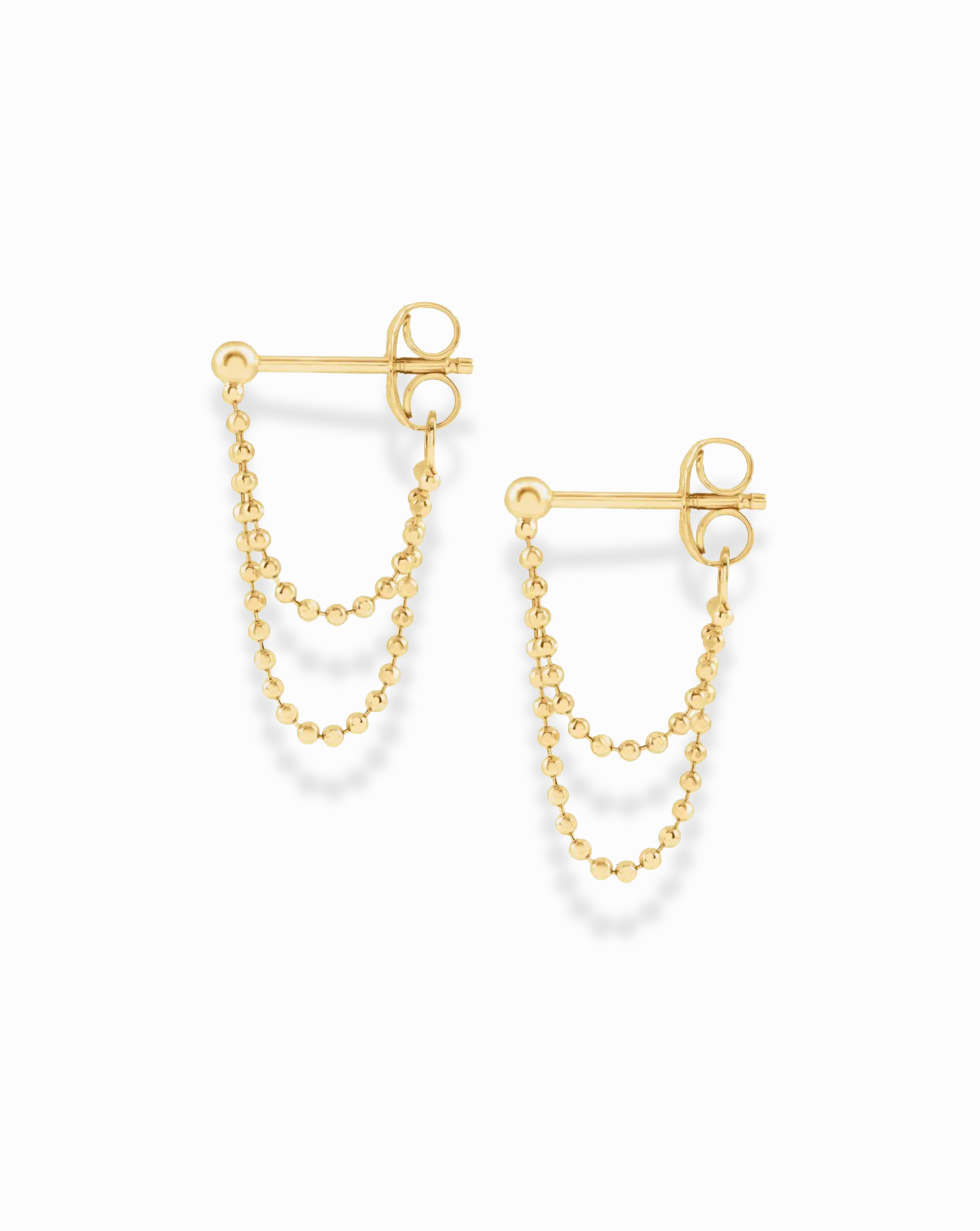 14k Olive Chain Hoops - Mod + Jo