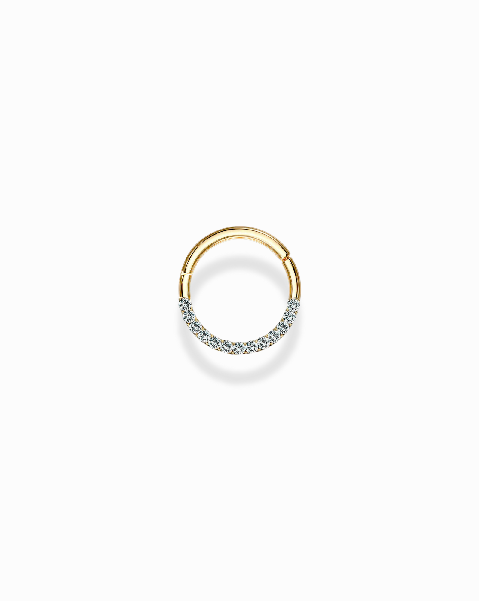 14k Pave Hoop - Front Facing - Mod + Jo