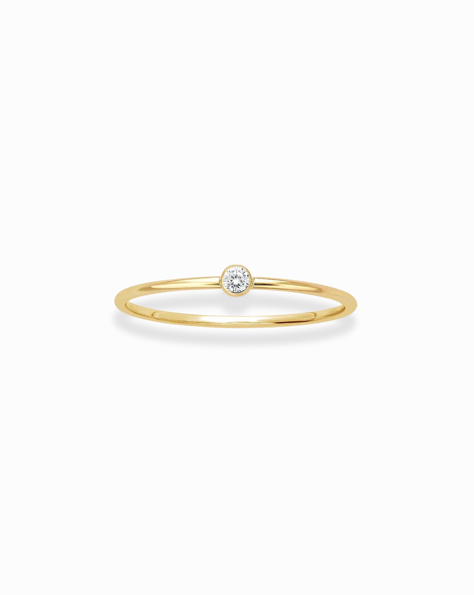 14k Petite Gemstone Stacking Ring - Mod + Jo