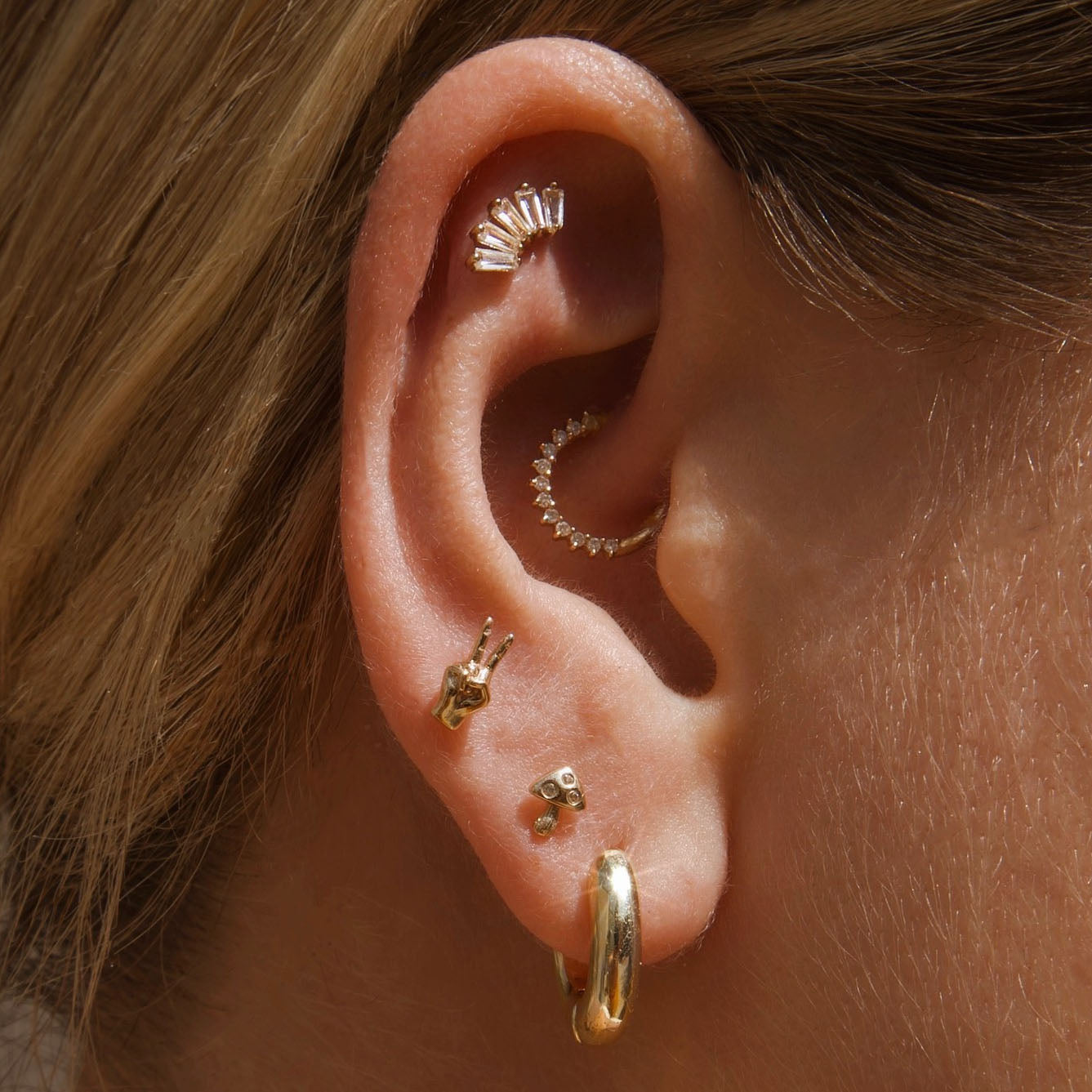 14k Mushroom Stud - Mod + Jo