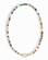 The Andy Gemstone Necklace by Mod + Jo showcases multicolored genuine stones and gold spacer beads, finished with a gold clasp and a single pearl near the clasp for an elegant touch.